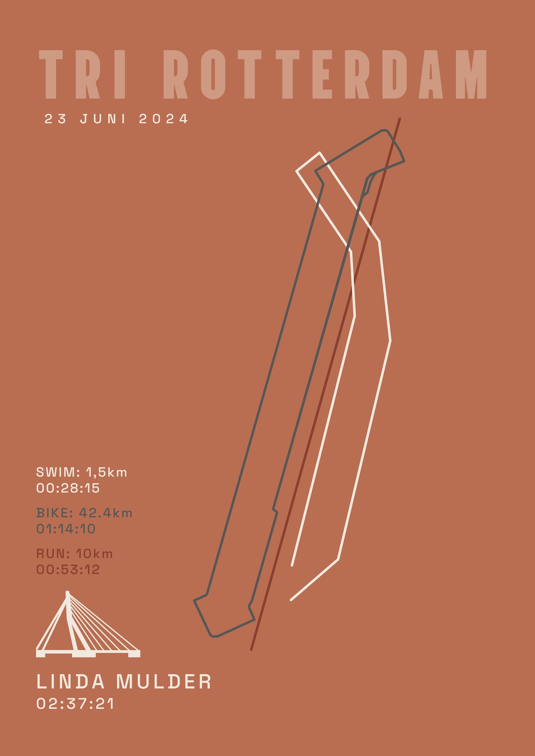 Tri Rotterdam 2025 I Classic Solid I Poster