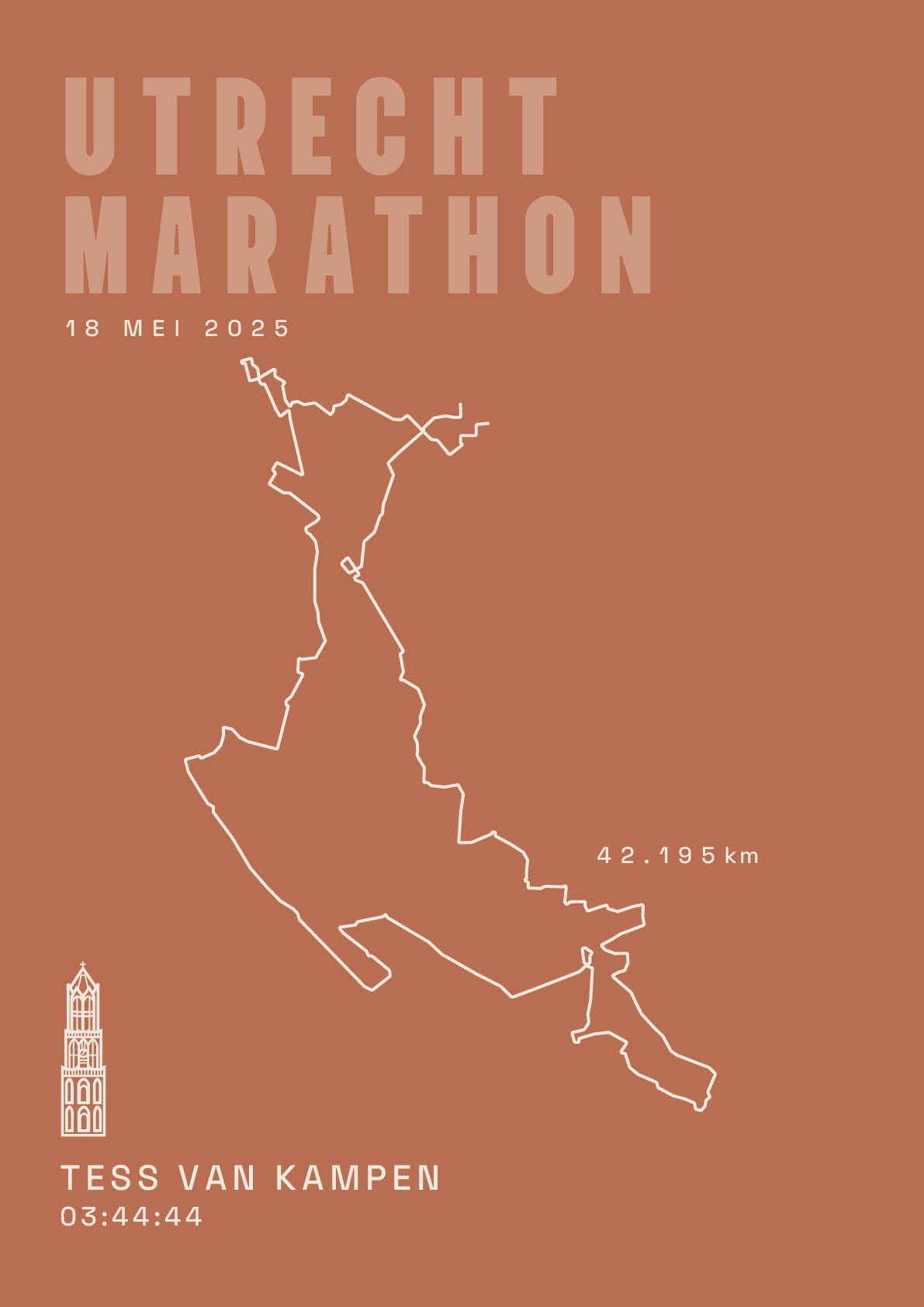 Utrecht Marathon 2025 I Classic Solid I Poster