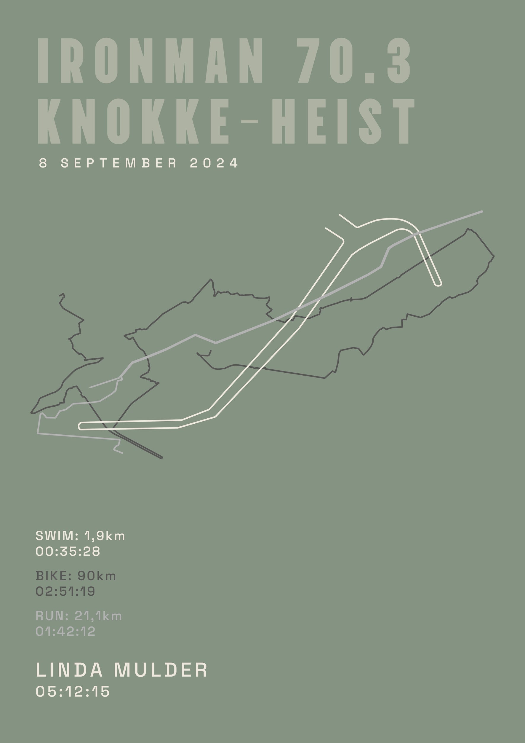 Ironman 70.3 Knokke-Heist 2024 I Classic Solid I Poster