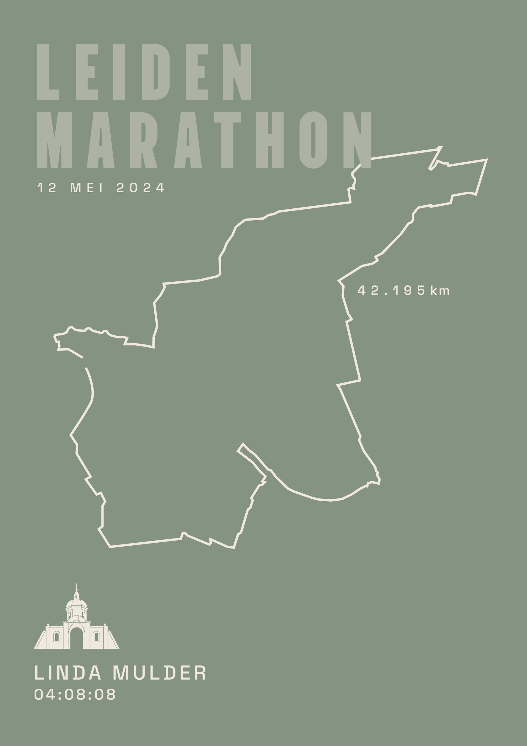 Leiden Marathon - Classic Solid - Poster