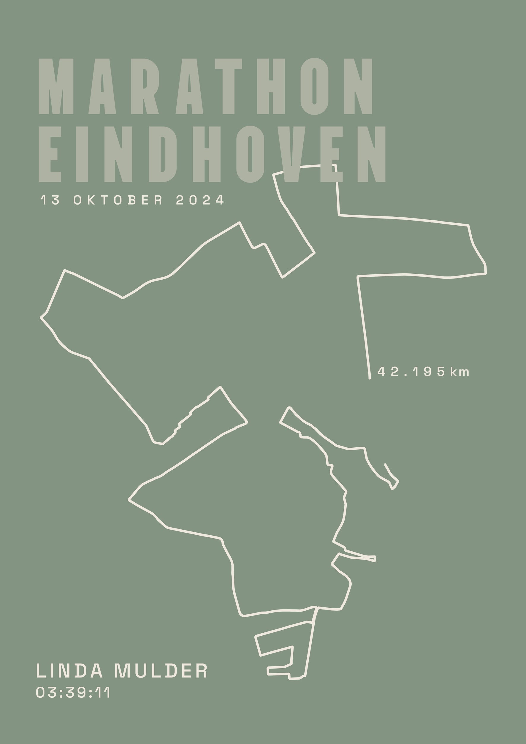 Marathon Eindhoven I Classic Solid I Poster
