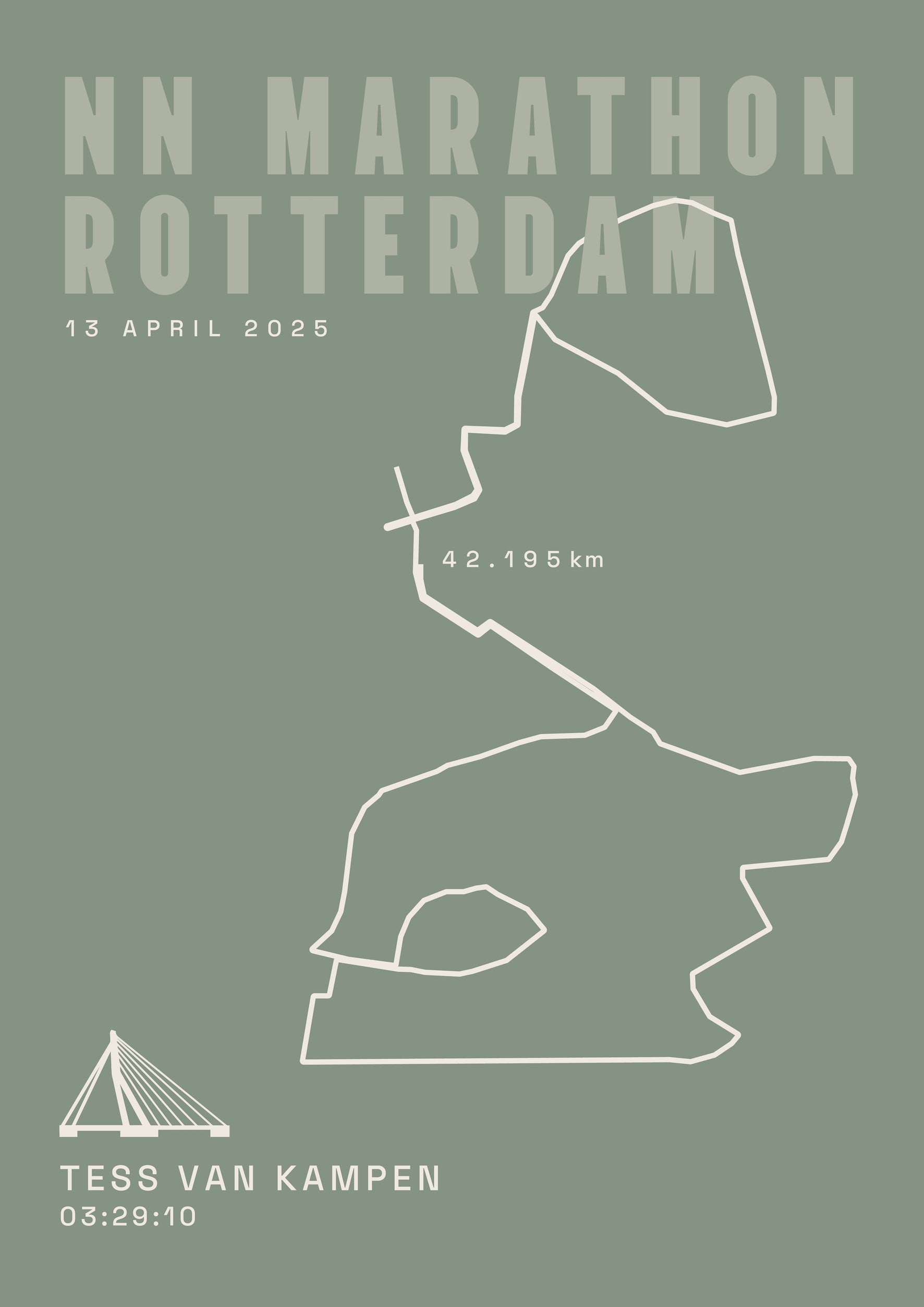 Marathon Rotterdam 2025 I Classic Solid I Poster