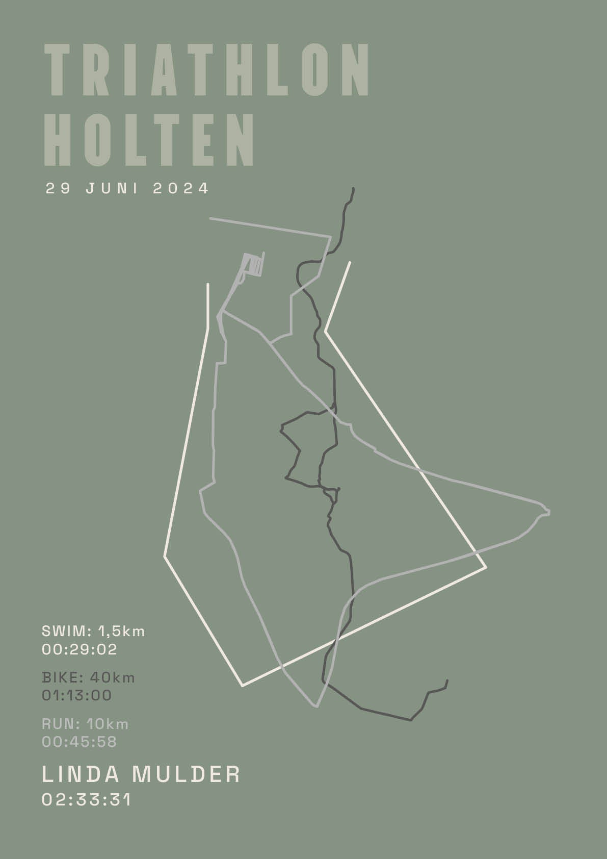 Triathlon Holten 2024 - Classic Solid - Poster