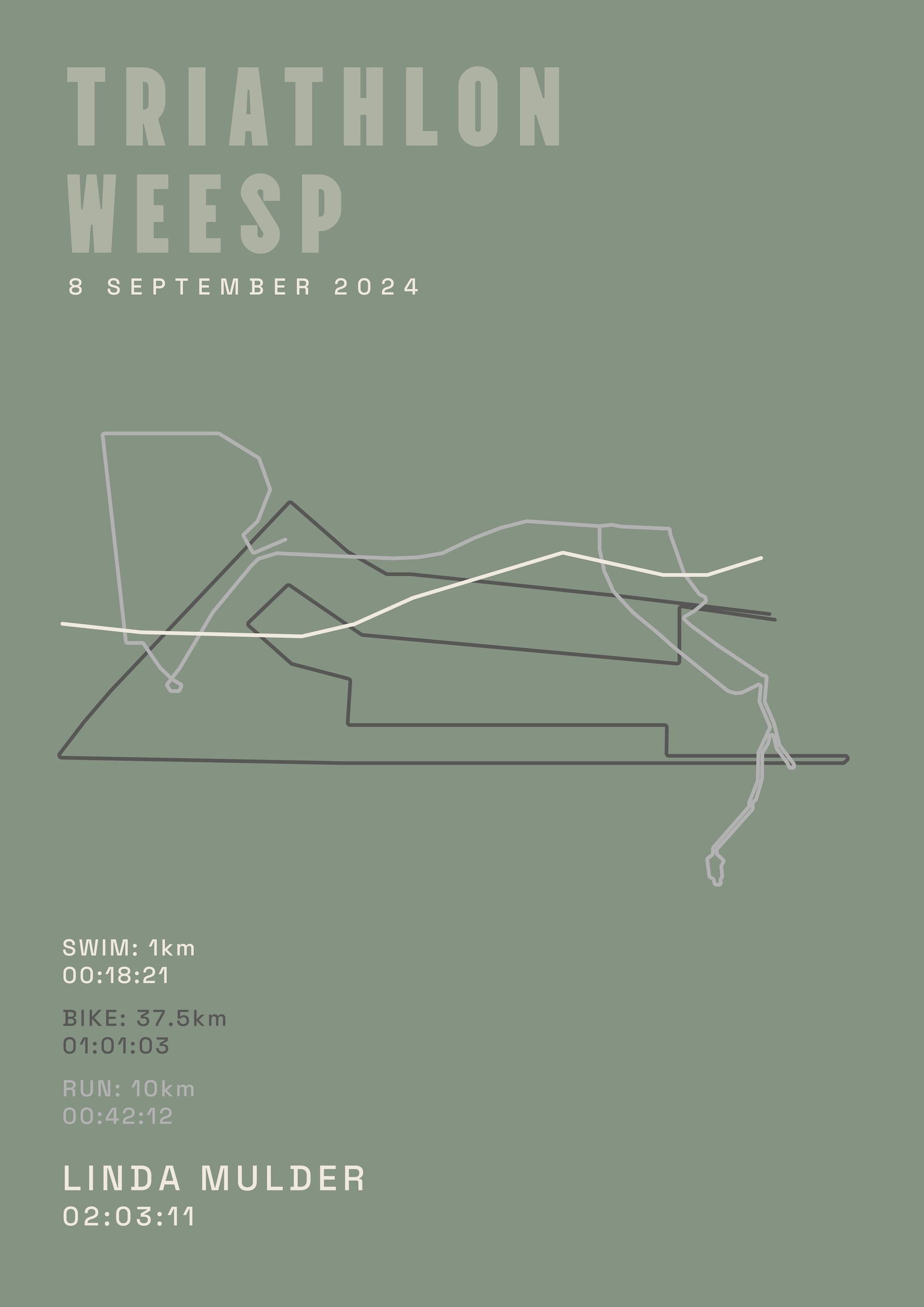 Triathlon Weesp 2025 I Classic Solid I Poster