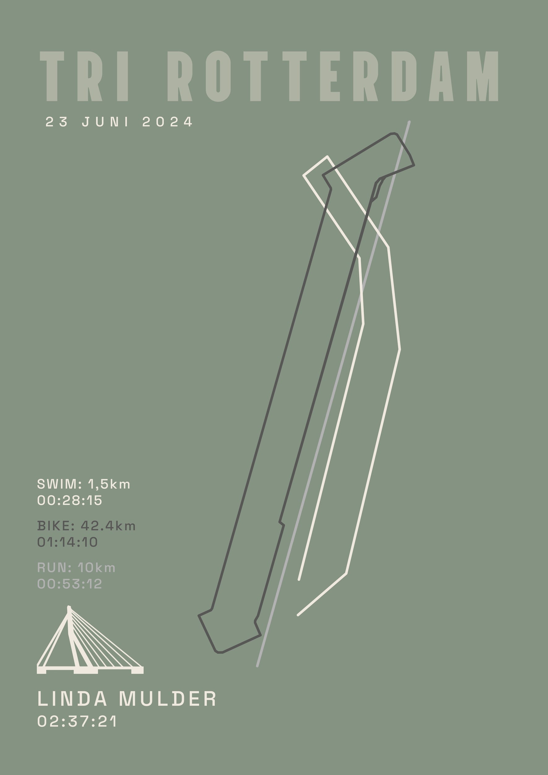 Tri Rotterdam 2025 I Classic Solid I Poster