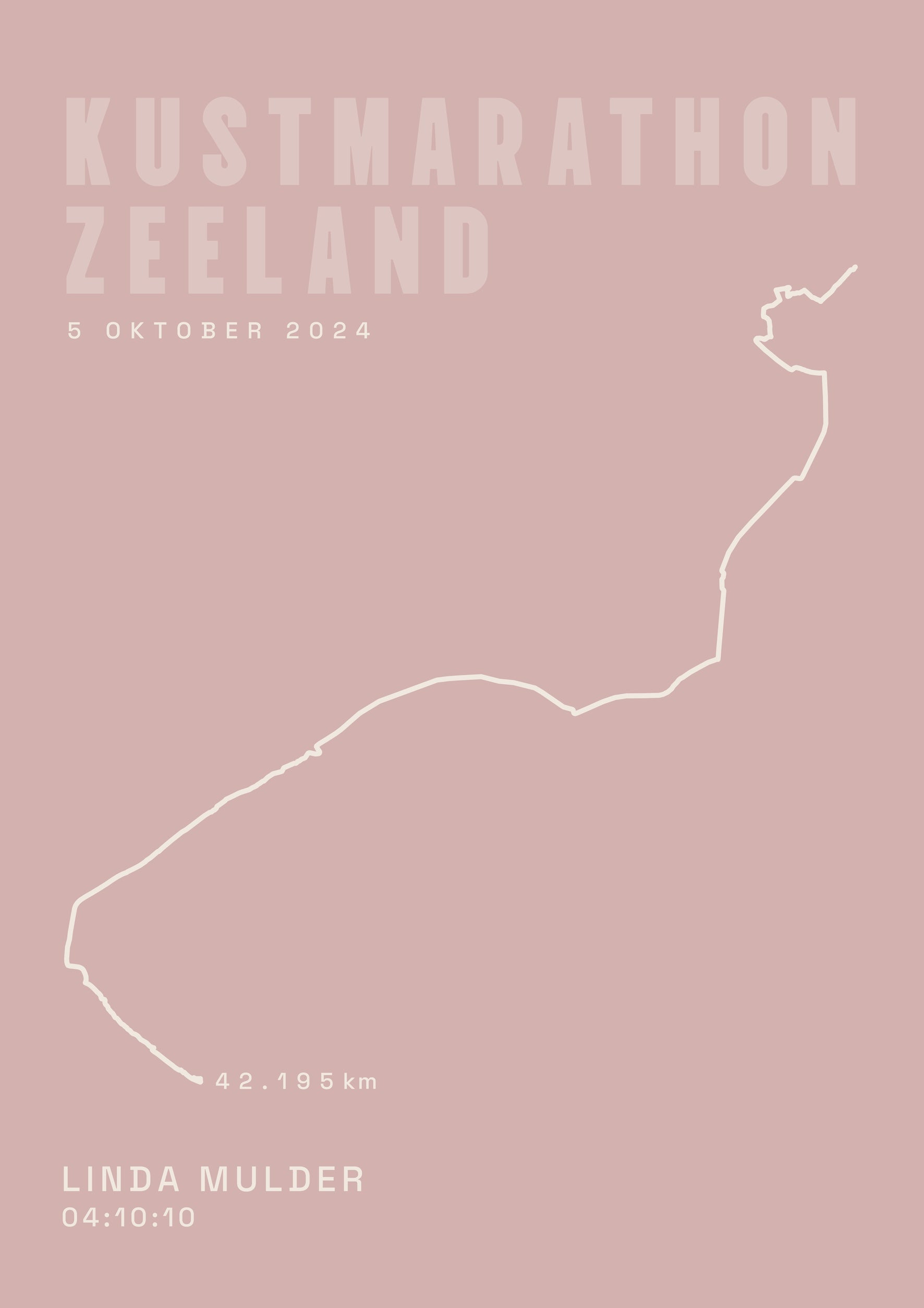 Kustmarathon Zeeland 2024 I Classic Solid I Poster