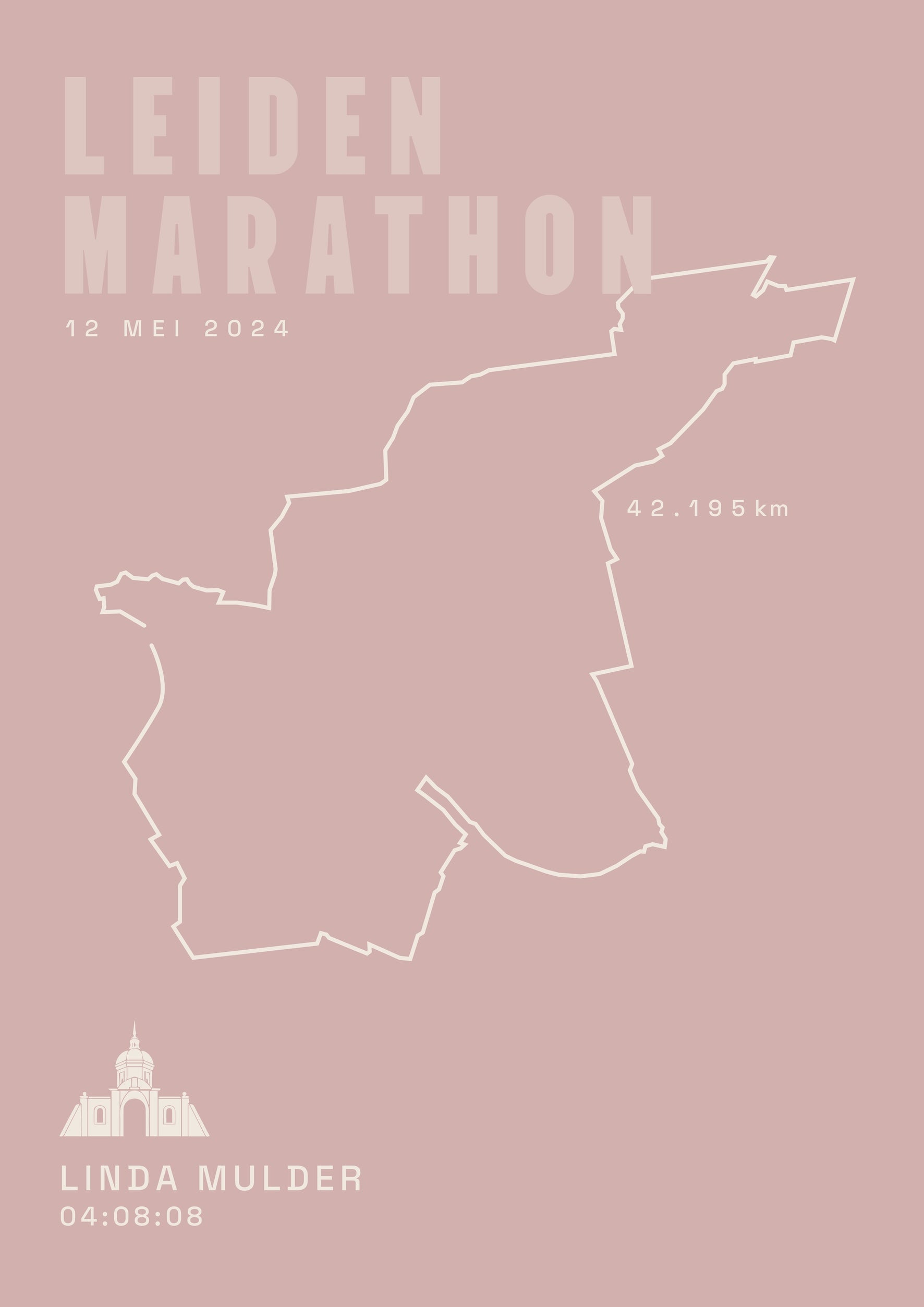 Leiden Marathon - Classic Solid - Poster