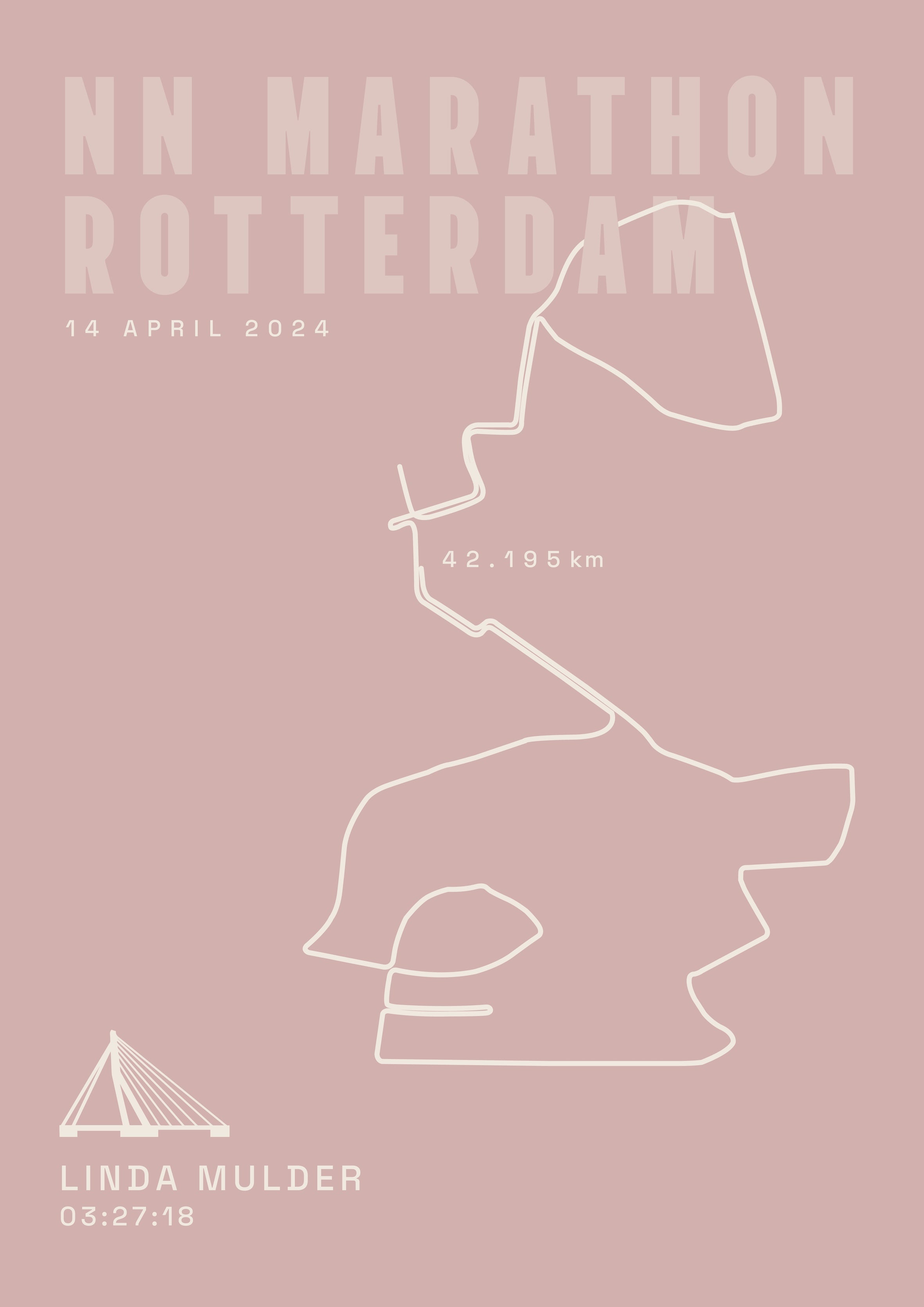 Marathon Rotterdam 2024 - Classic Solid - Poster