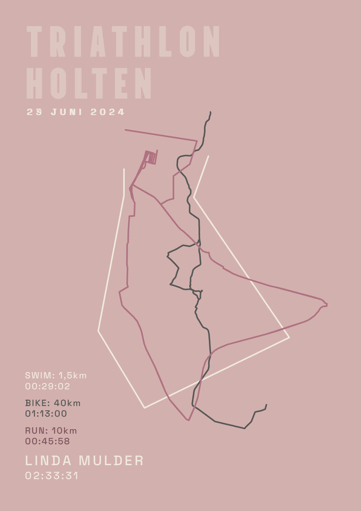 Triathlon Holten 2024 - Classic Solid - Poster