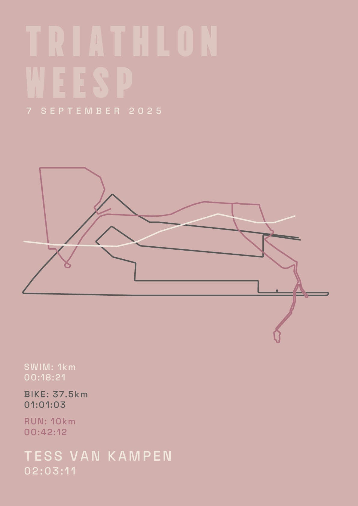 Triathlon Weesp 2025 I Classic Solid I Poster