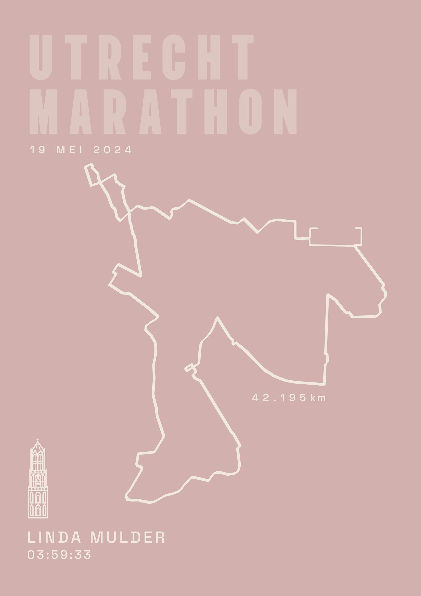 Utrecht Marathon - Classic Solid - Poster