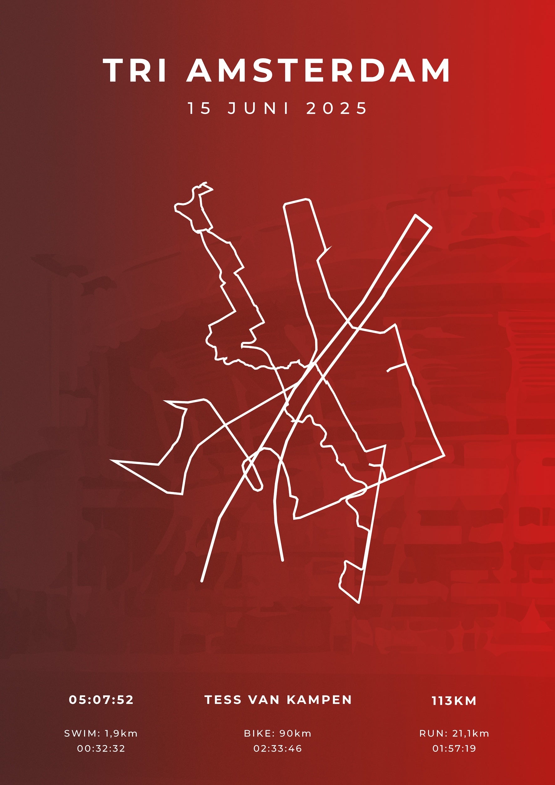 Tri Amsterdam 2025 I Stylish Landmark I Poster