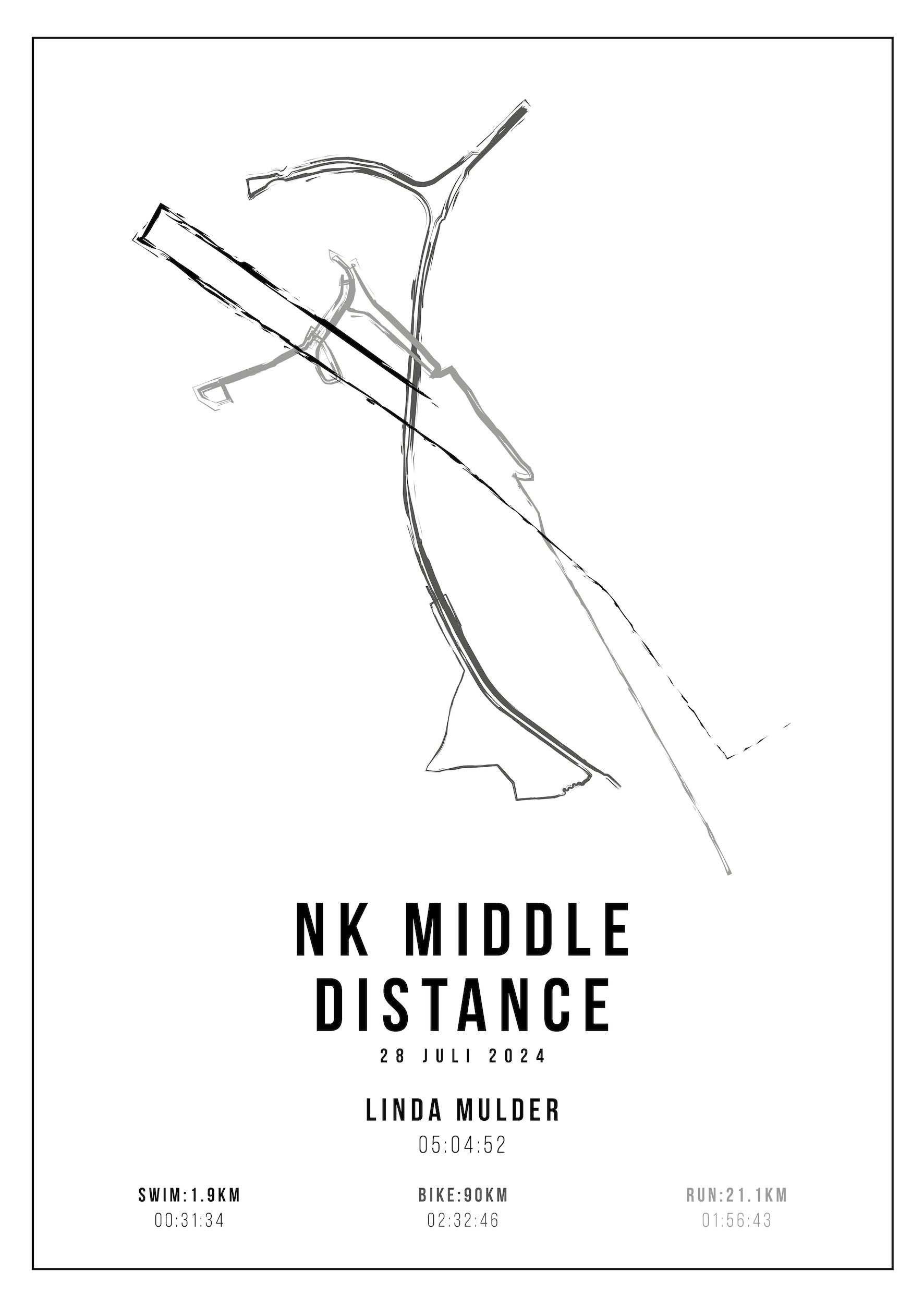 NK Middle Distance - Handmade Drawing - Poster