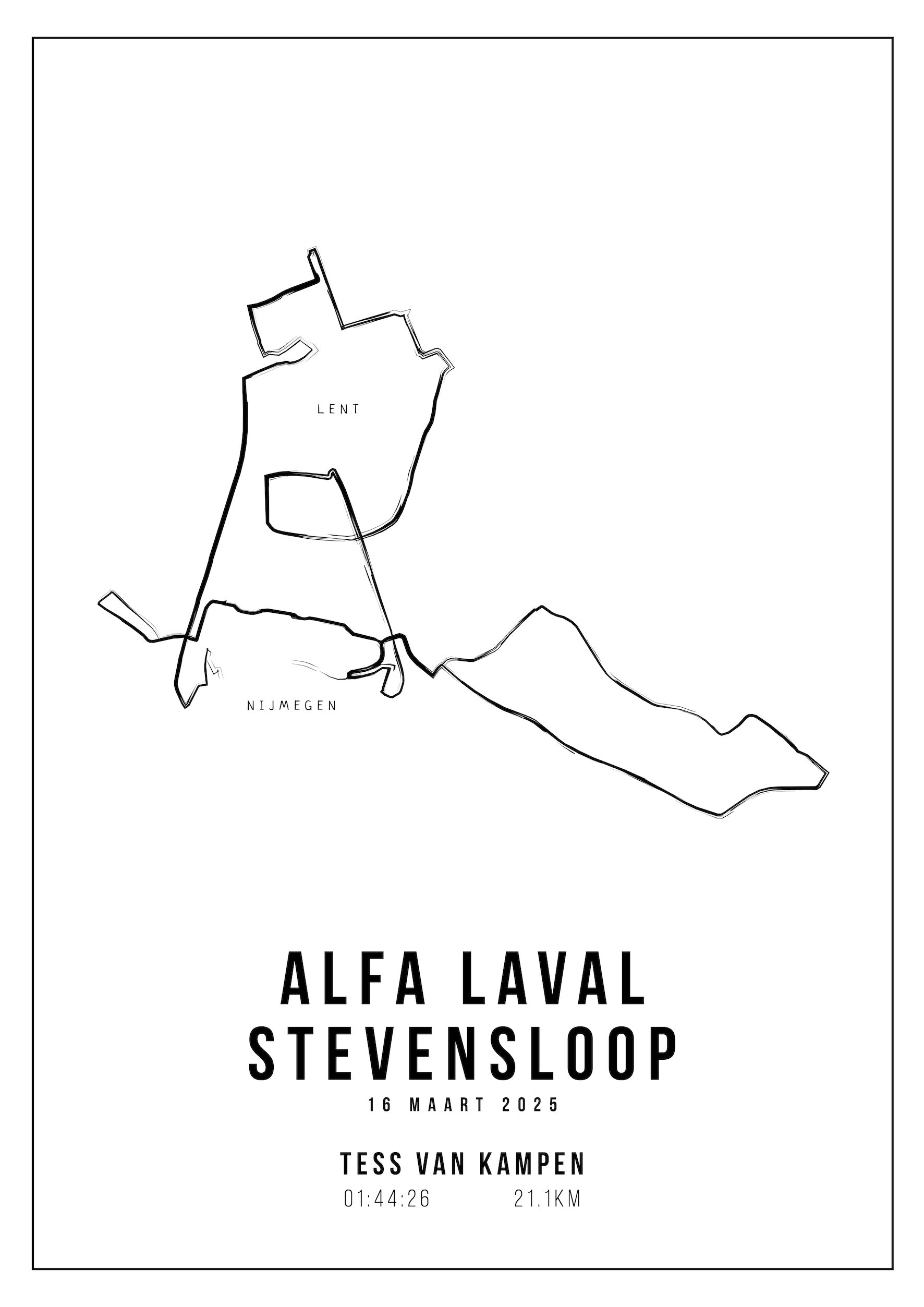 Alfa Laval Stevensloop I Handmade Drawing I Poster