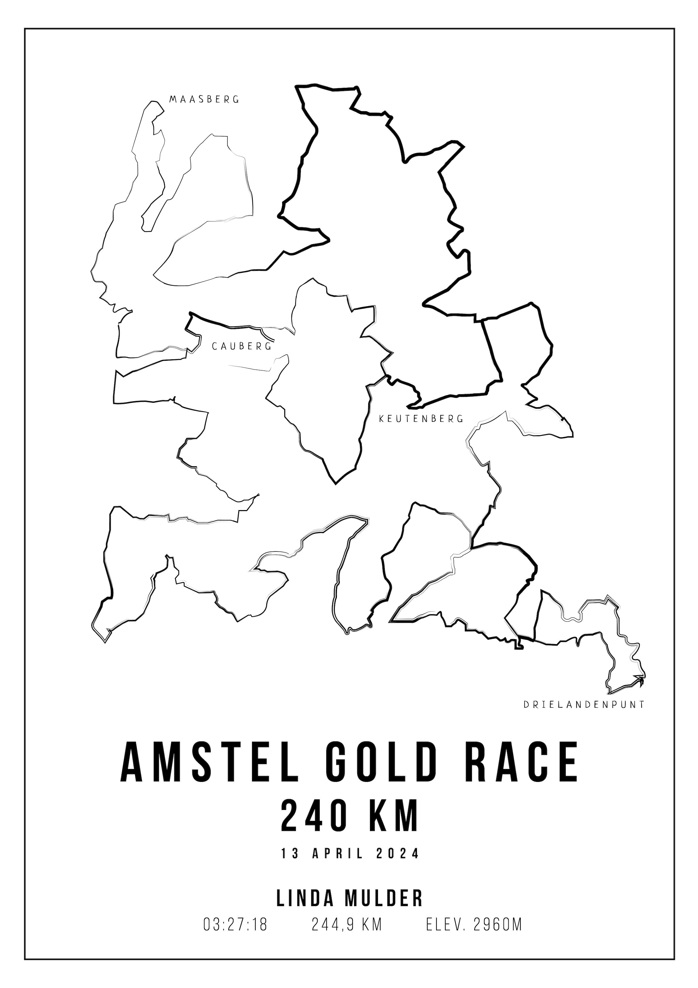 Amstel Gold Race 2024 - Handmade Drawing - Poster