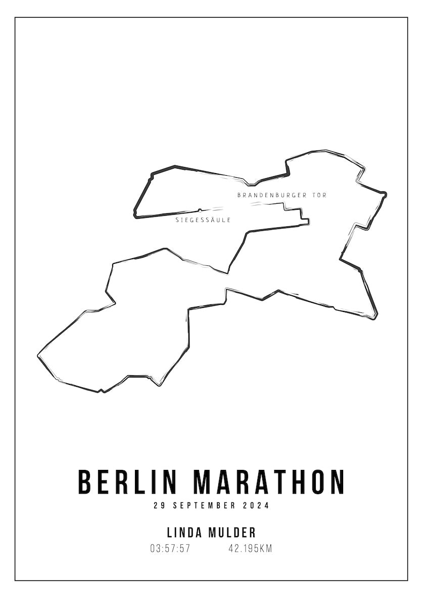 Berlijn Marathon 2025 I Handmade Drawing I Poster