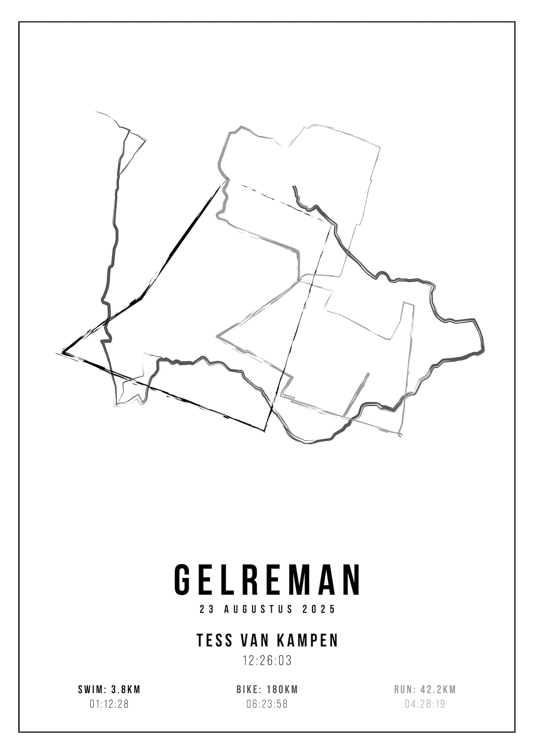 Poster met naam I Gelreman 2025 I Handmade Drawing