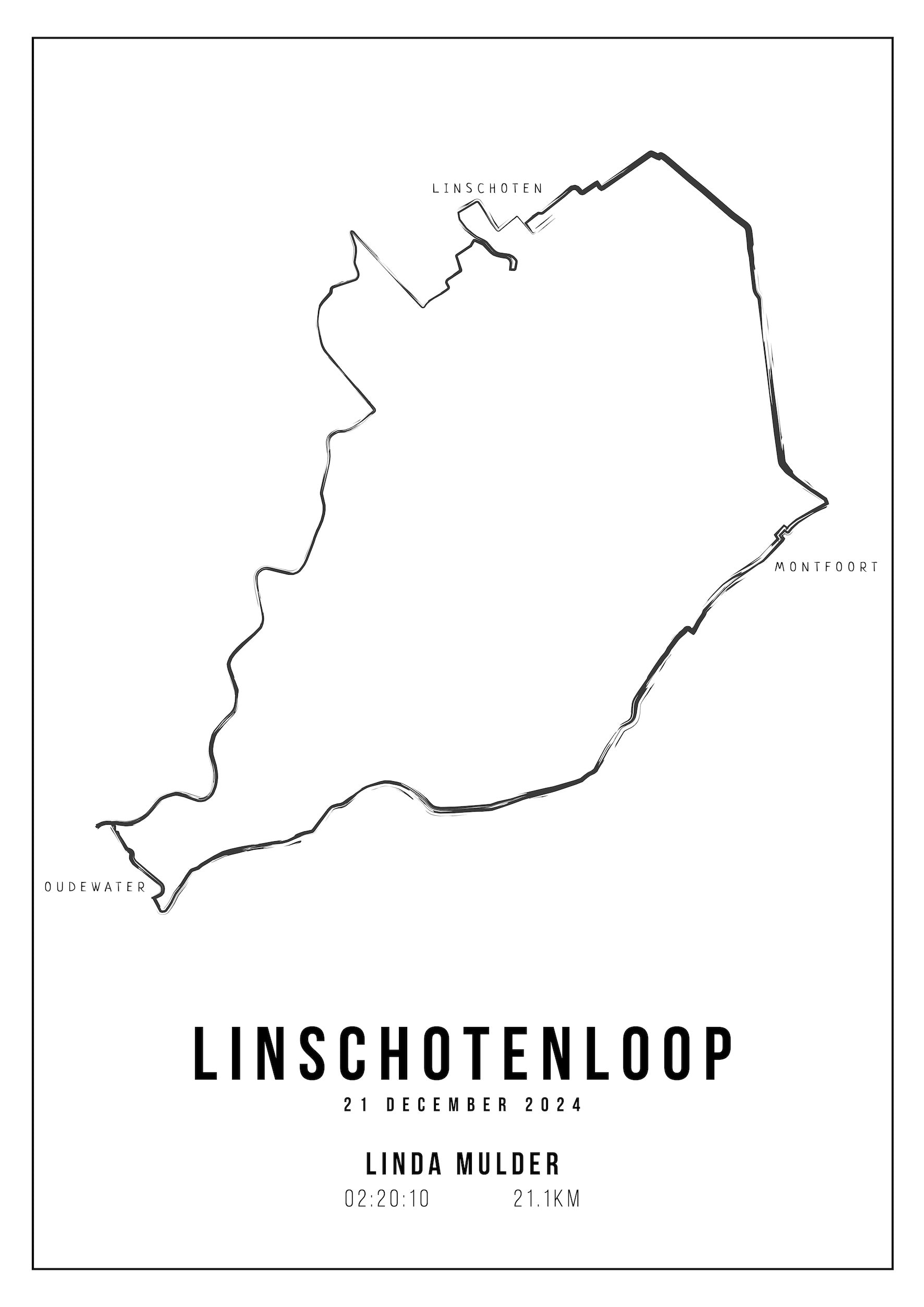 Linschotenloop 2024 I Handmade Drawing I Poster