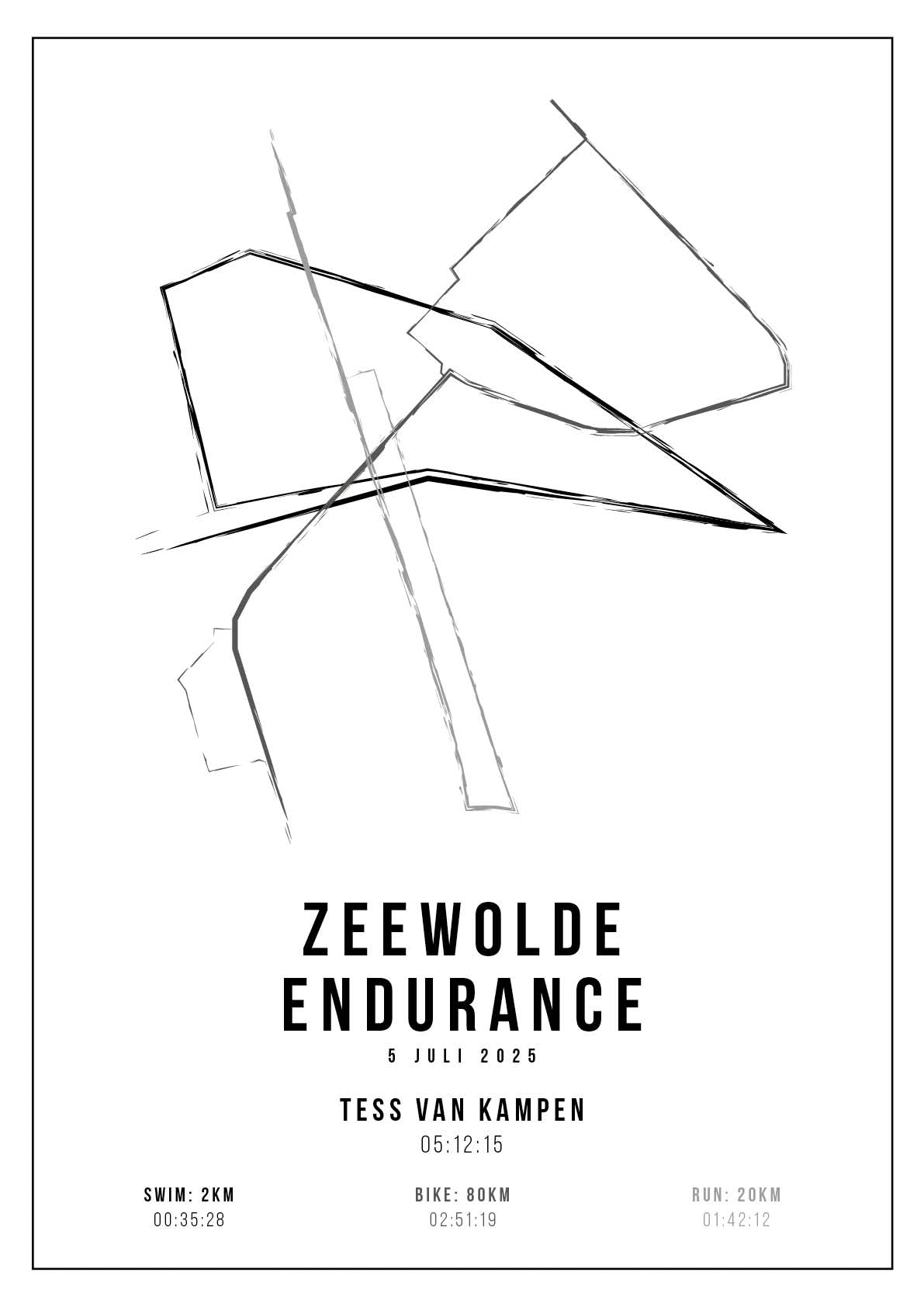 Zeewolde Endurance 2025 I Handmade Drawing I Poster