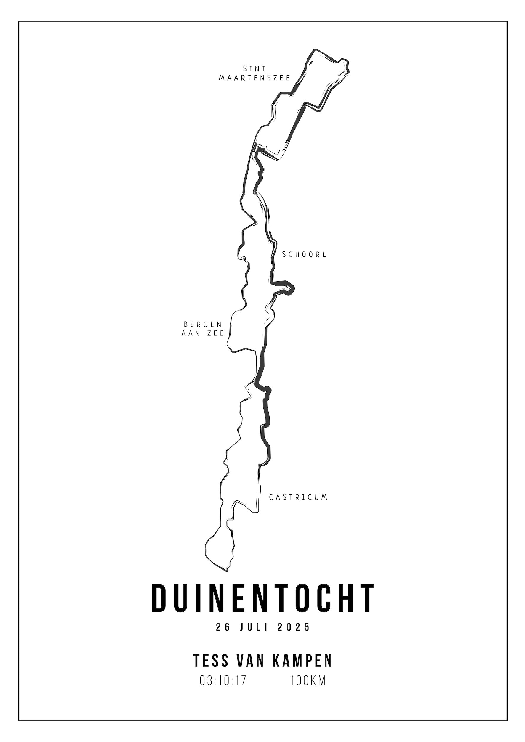 Duinentocht 2025 I Poster met naam