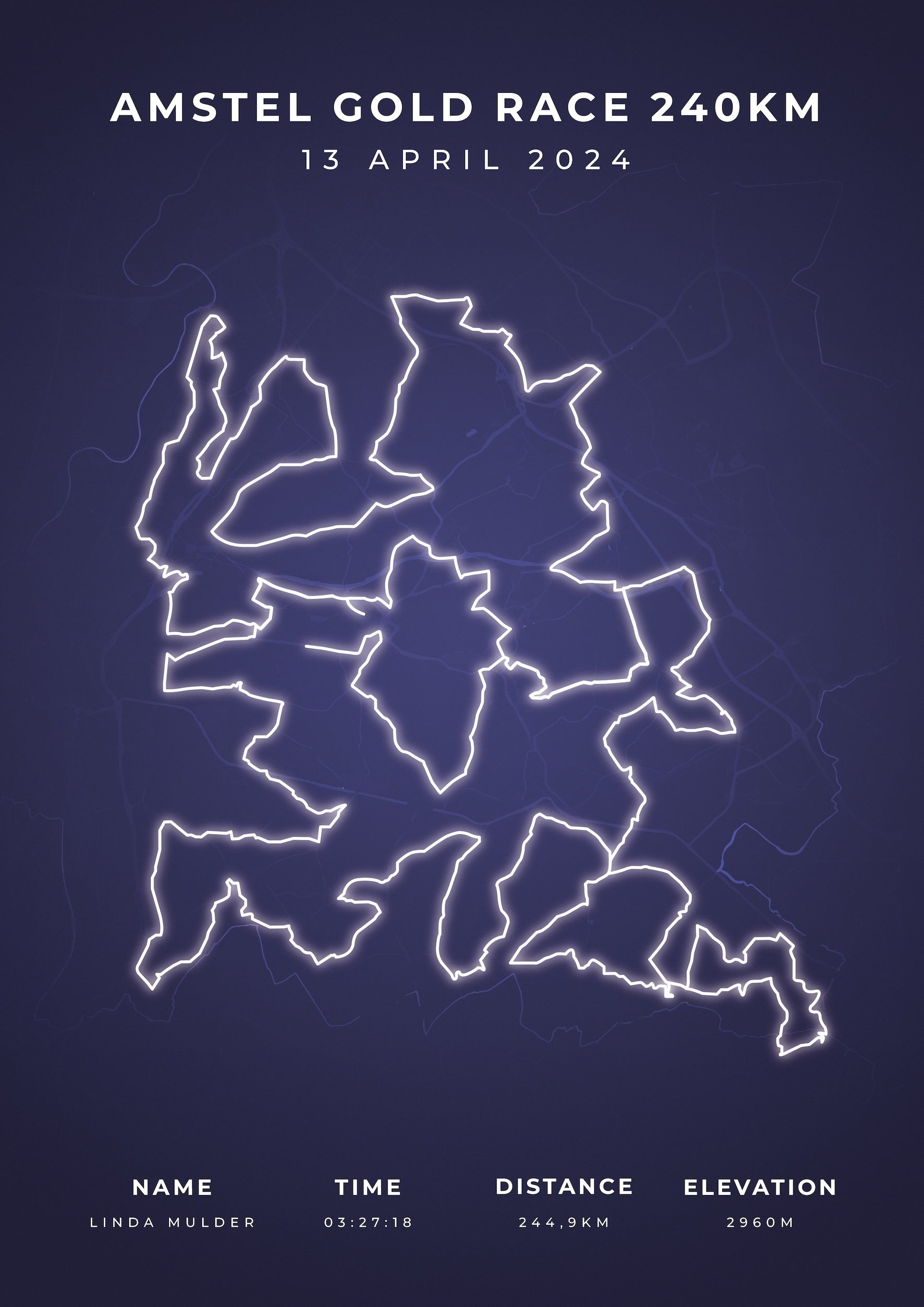 Amstel Gold Race 2024 - Modern Citymap - Poster