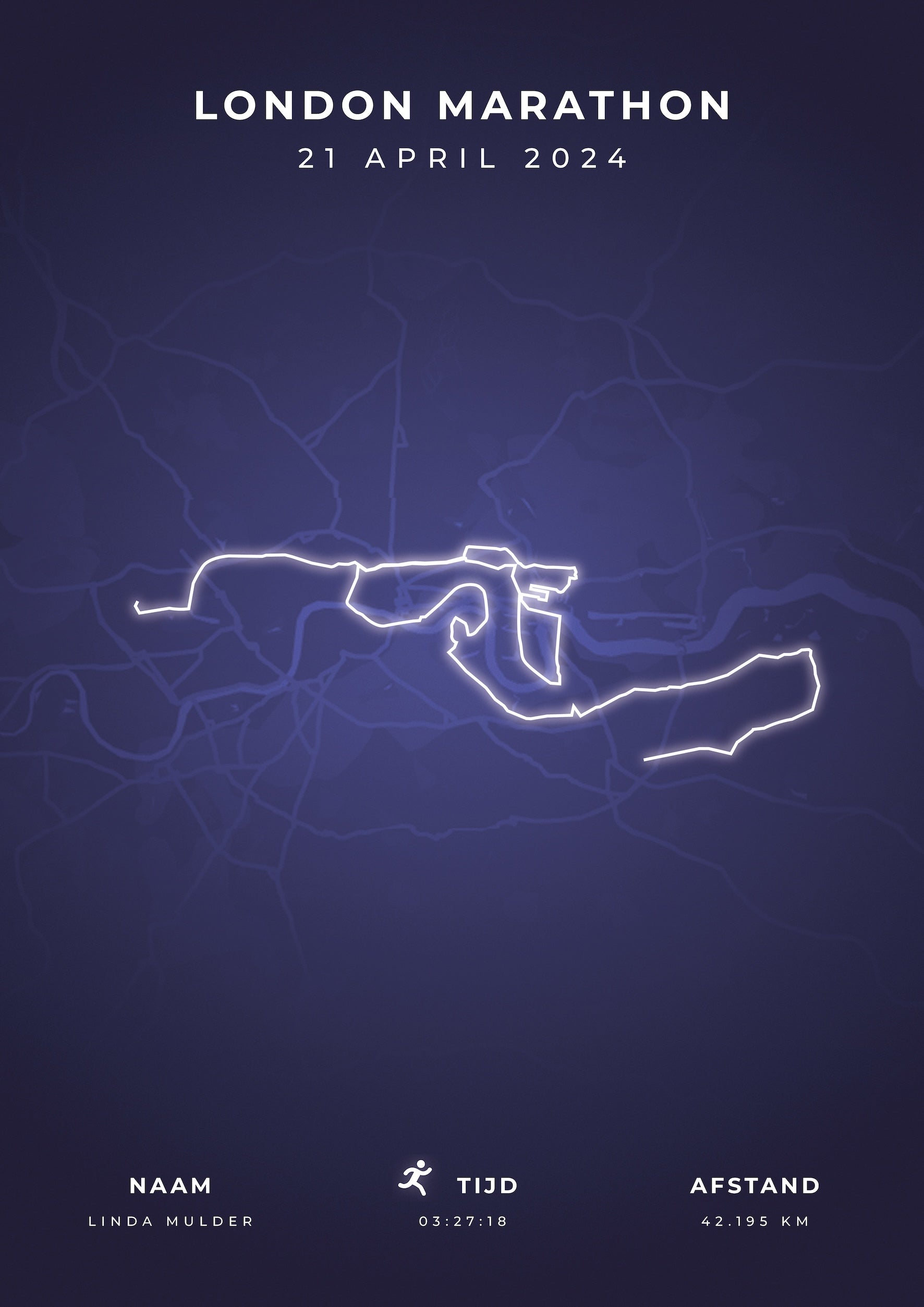 London Marathon 2025 - Modern Citymap - Poster