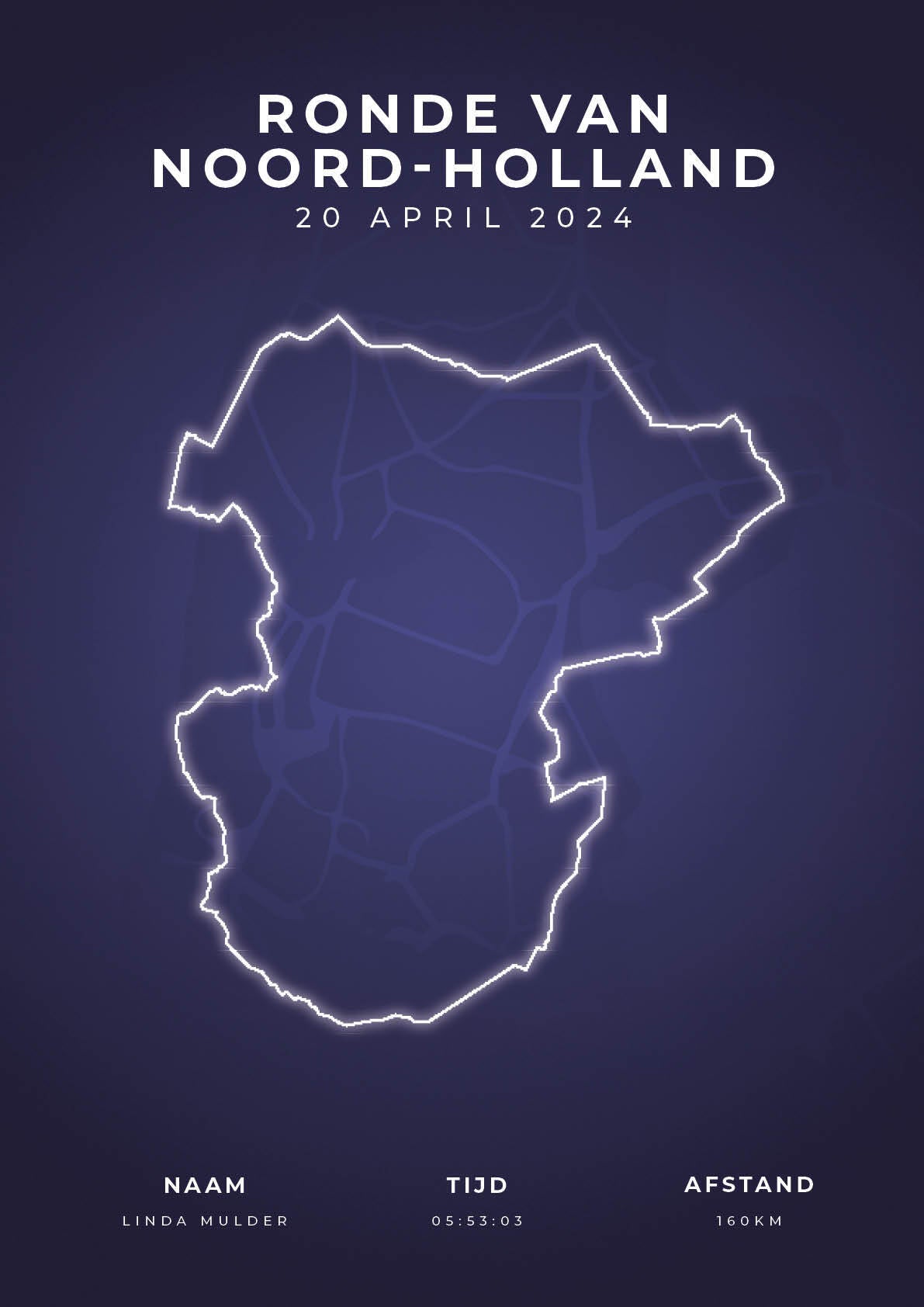 Ronde van Noord-Holland - Modern Citymap - Poster