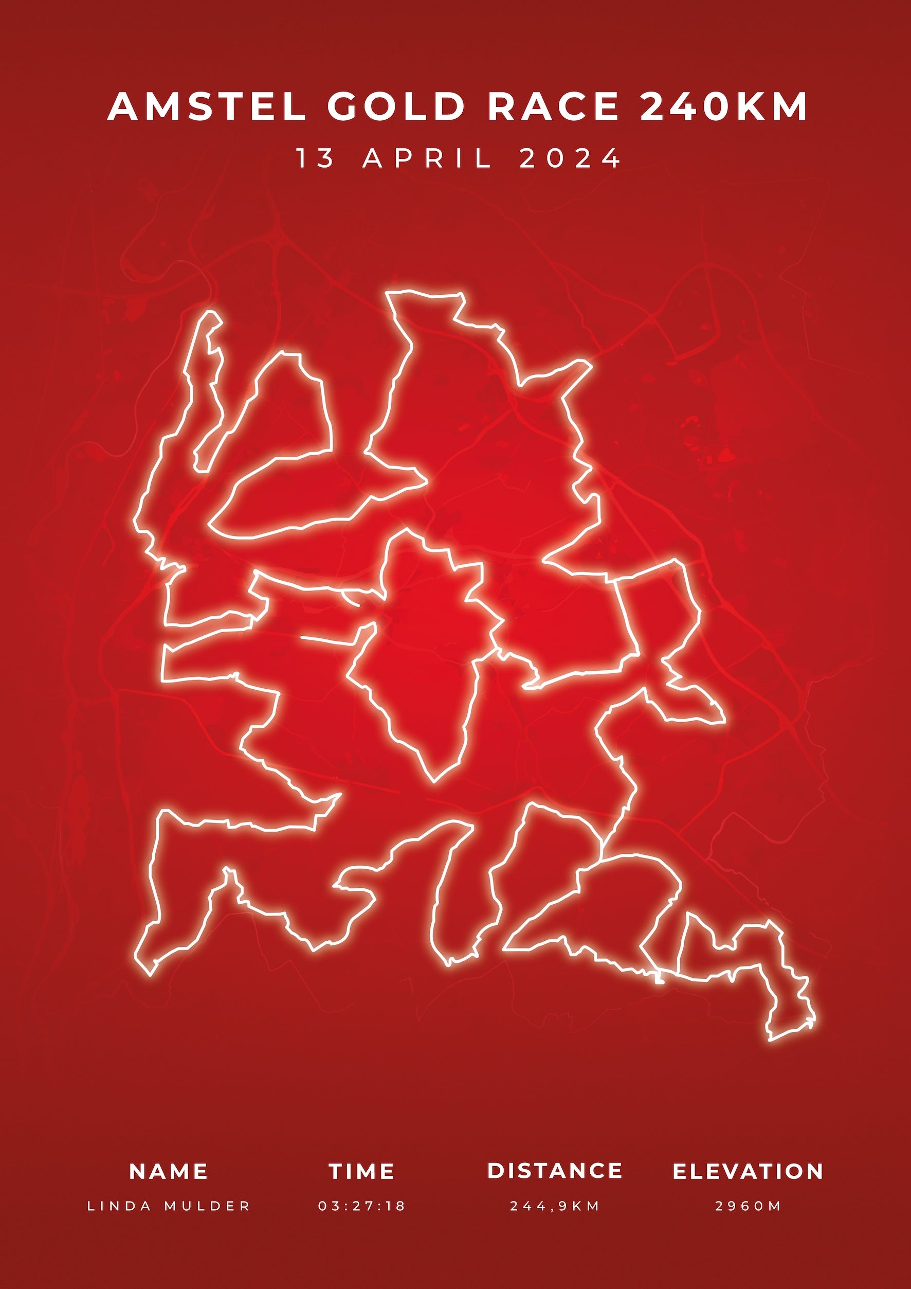 Amstel Gold Race 2024 - Modern Citymap - Poster