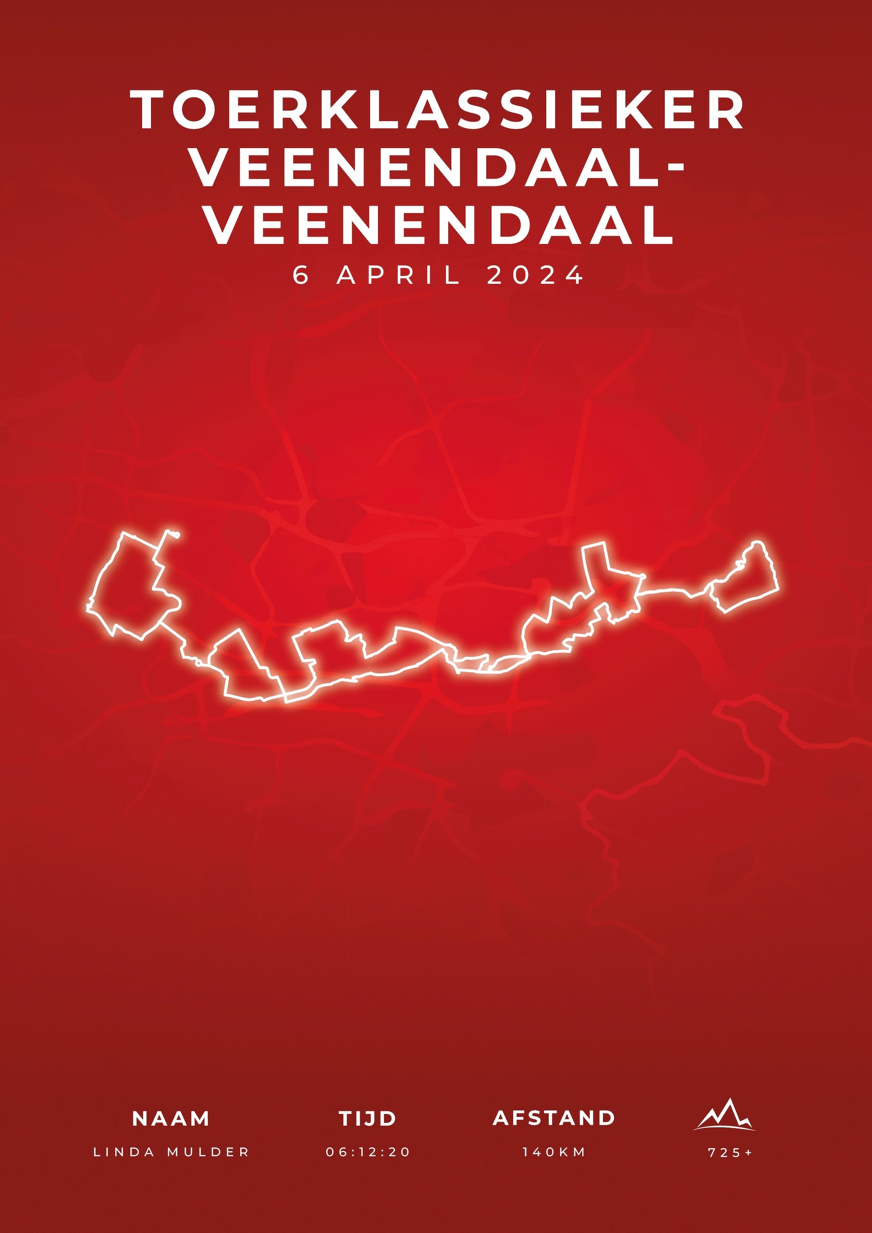 Toerklassieker Veenendaal-Veenendaal 140KM I Modern Citymap I Poster