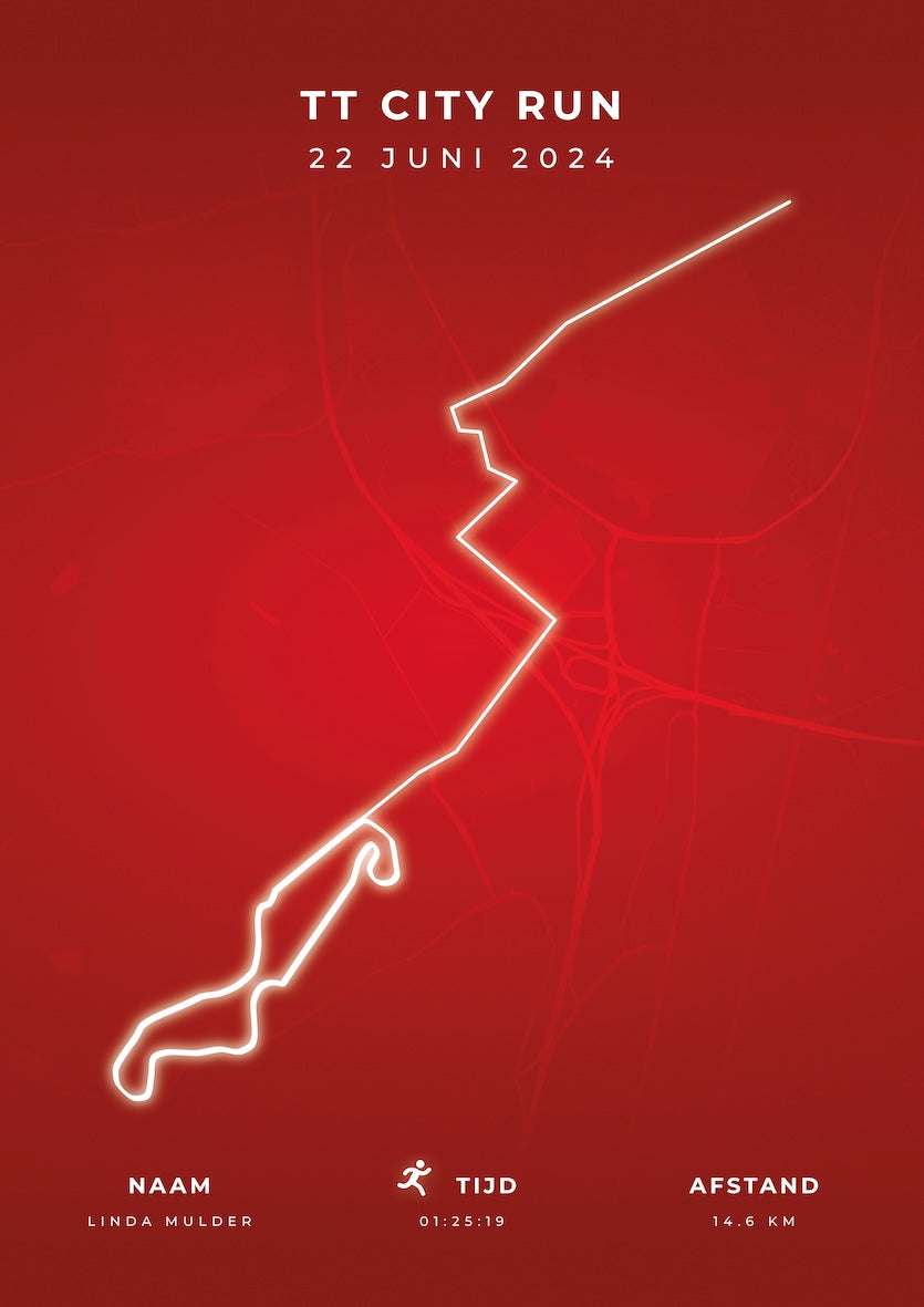 TT City Run - Modern Citymap - Poster