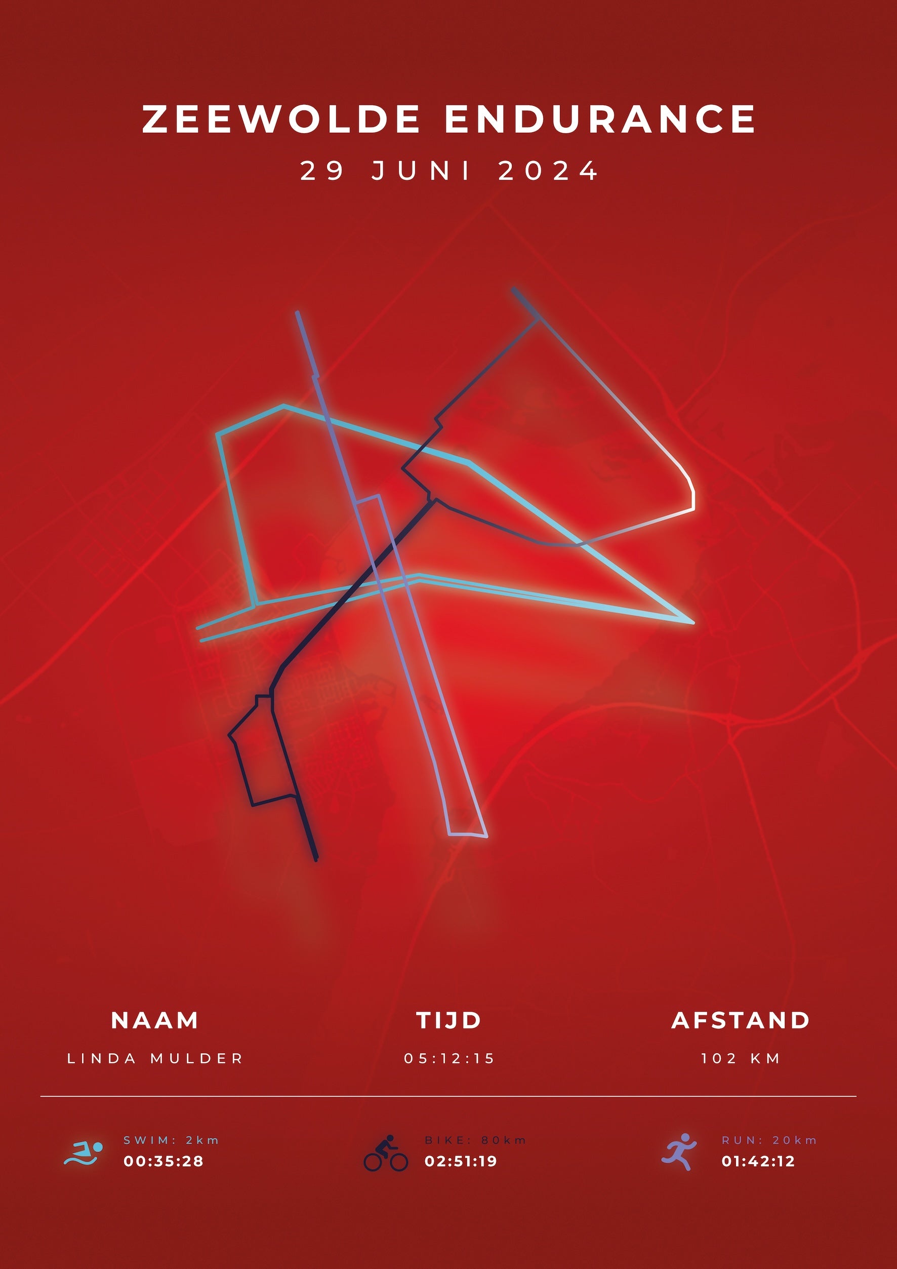 Zeewolde Endurance 2024 - Modern Citymap - Poster