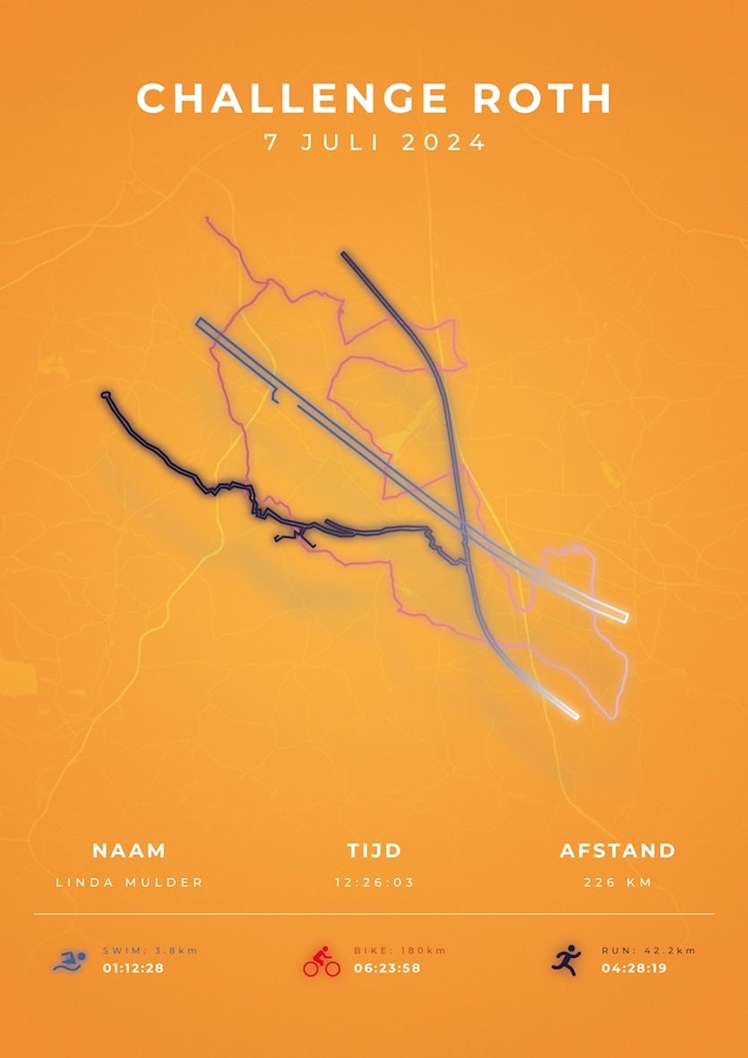 Challenge Roth 2024 - Modern Citymap - Poster