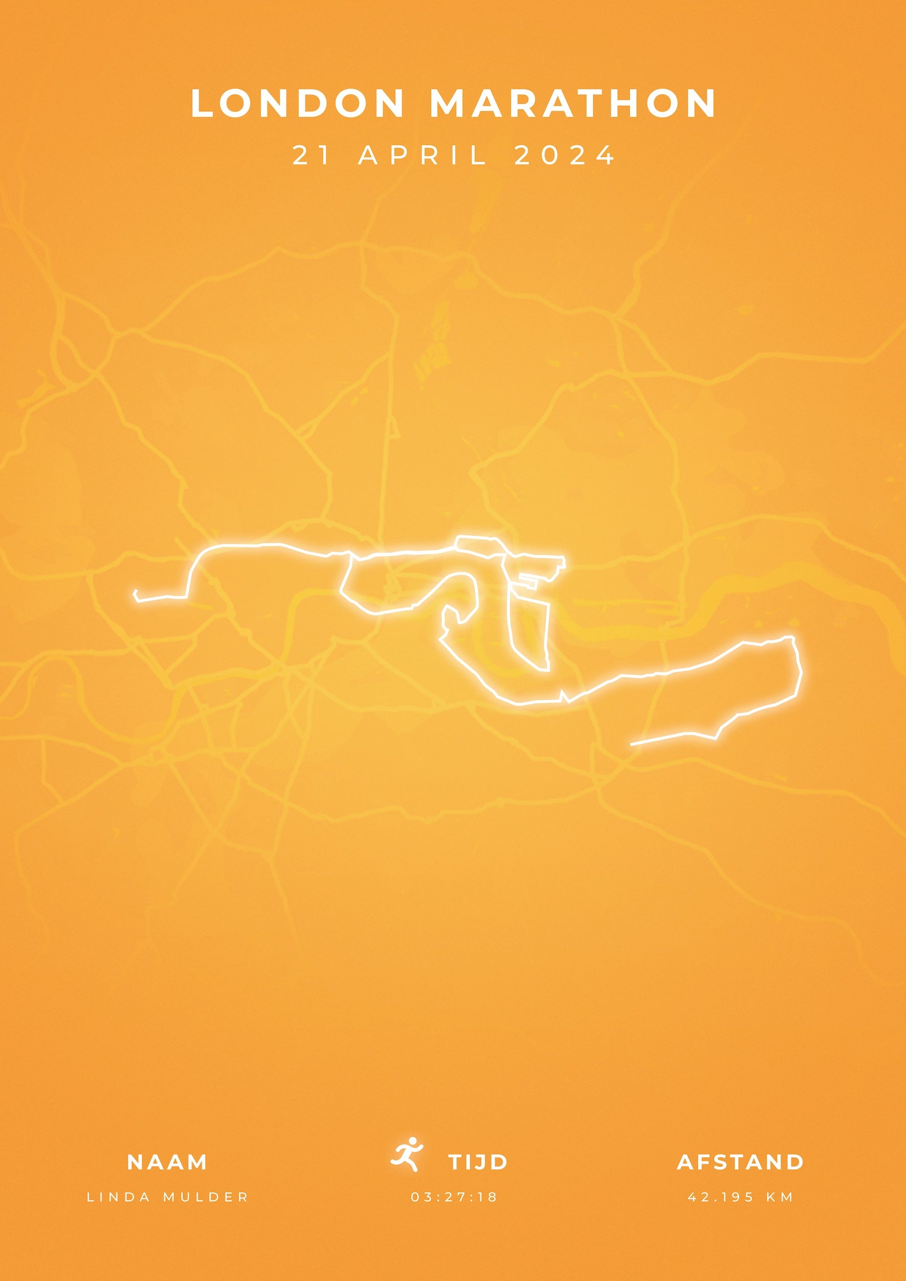 London Marathon 2025 - Modern Citymap - Poster