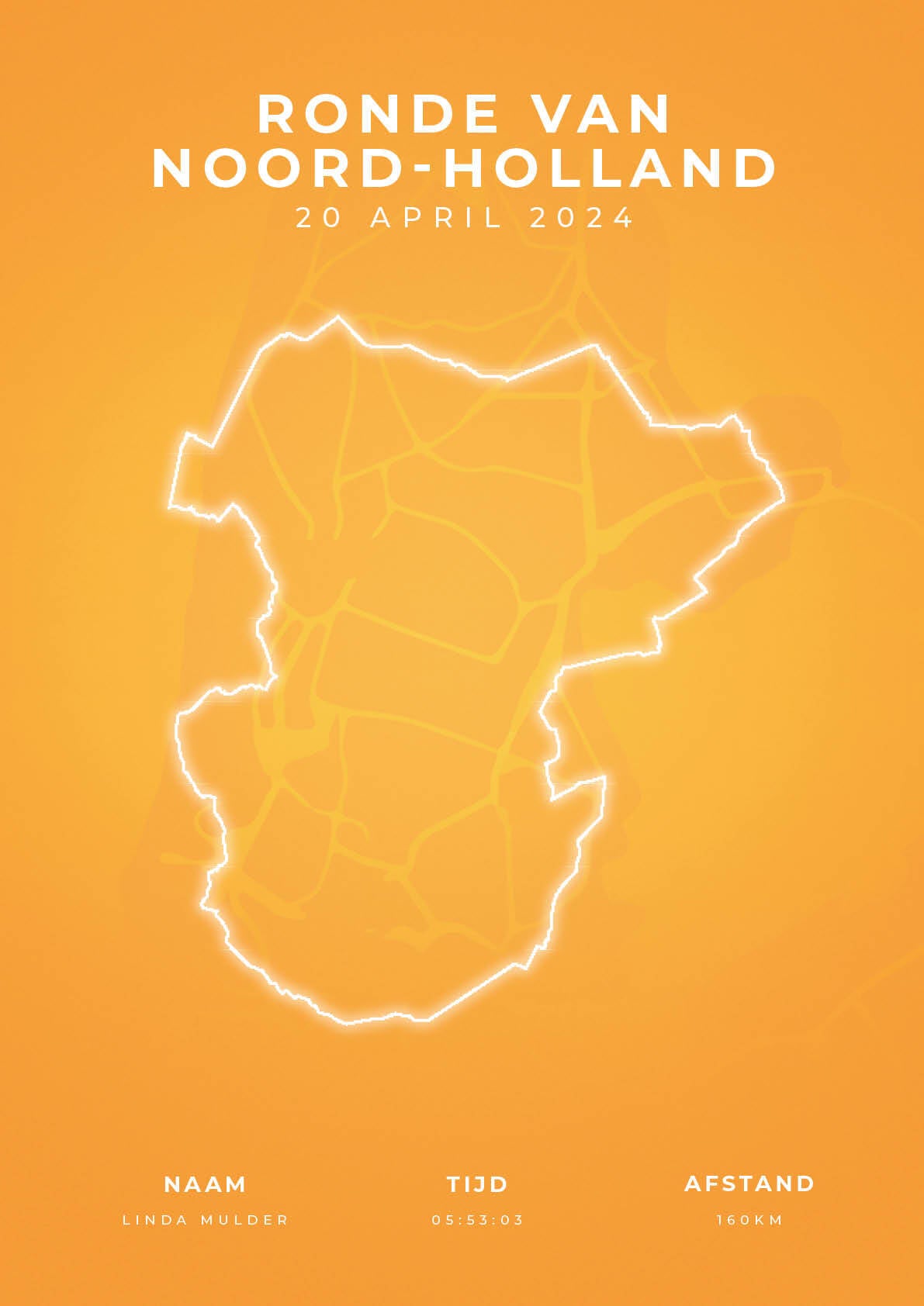 Ronde van Noord-Holland - Modern Citymap - Poster