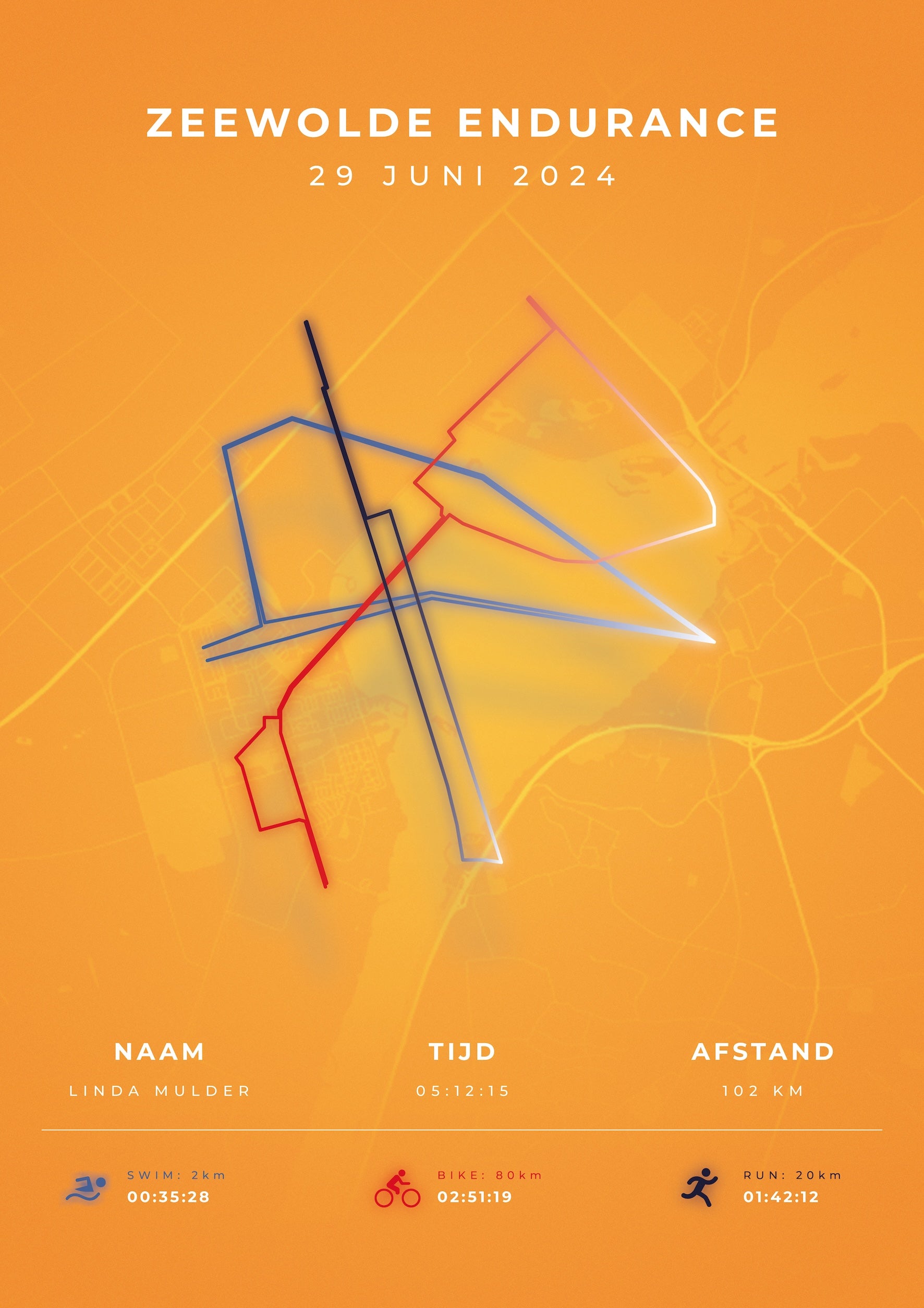 Zeewolde Endurance 2024 - Modern Citymap - Poster