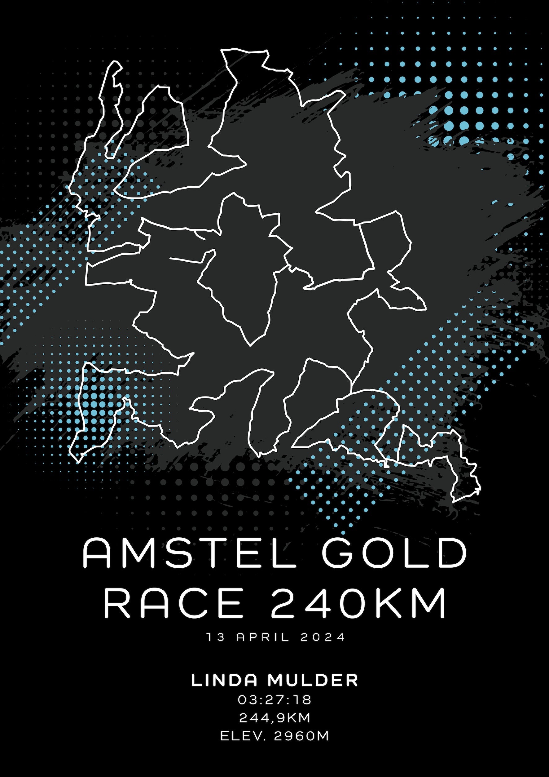 Amstel Gold Race 2024 - Modern Dark - Poster
