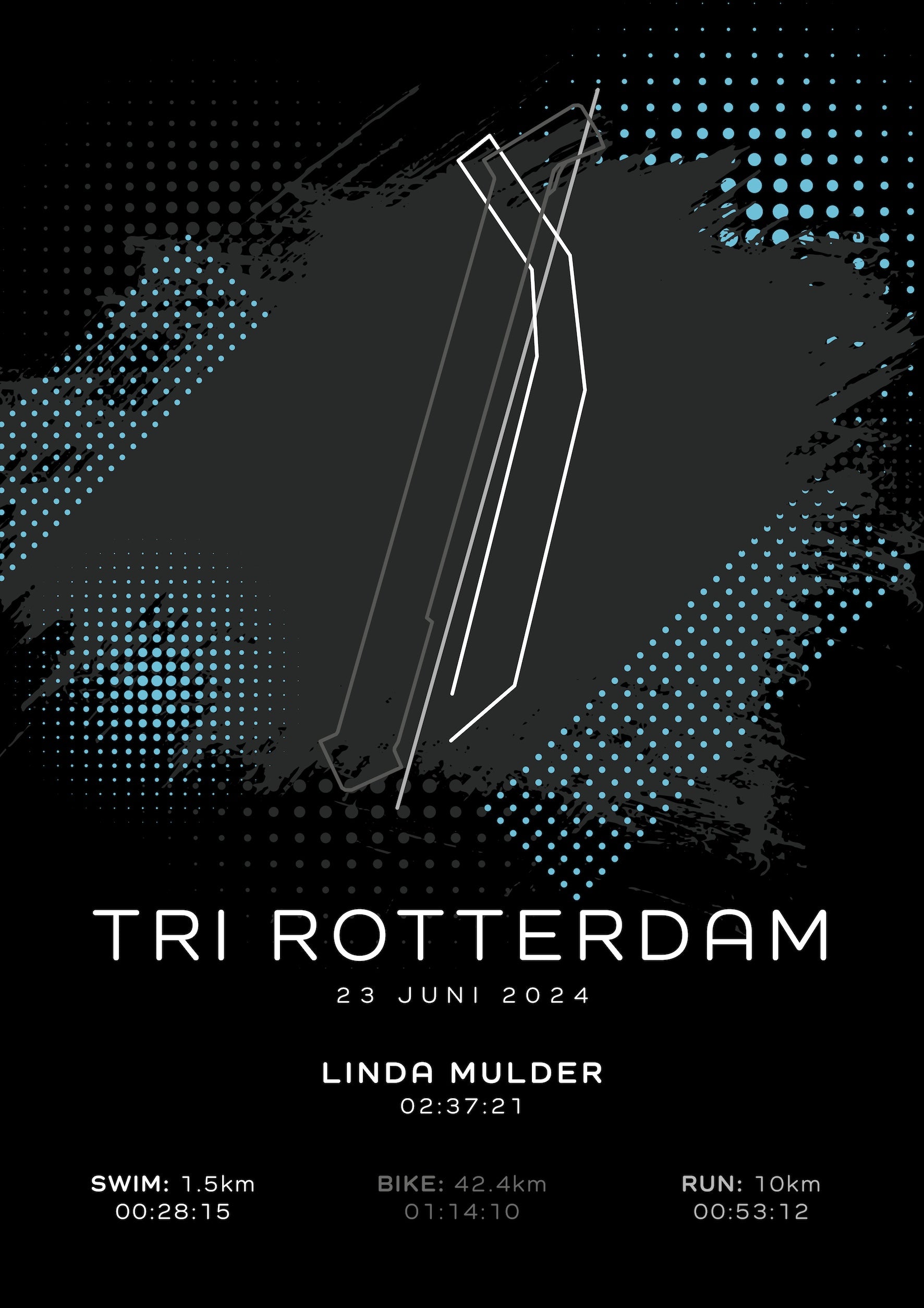 Tri Rotterdam 2025 I Modern Dark I Poster