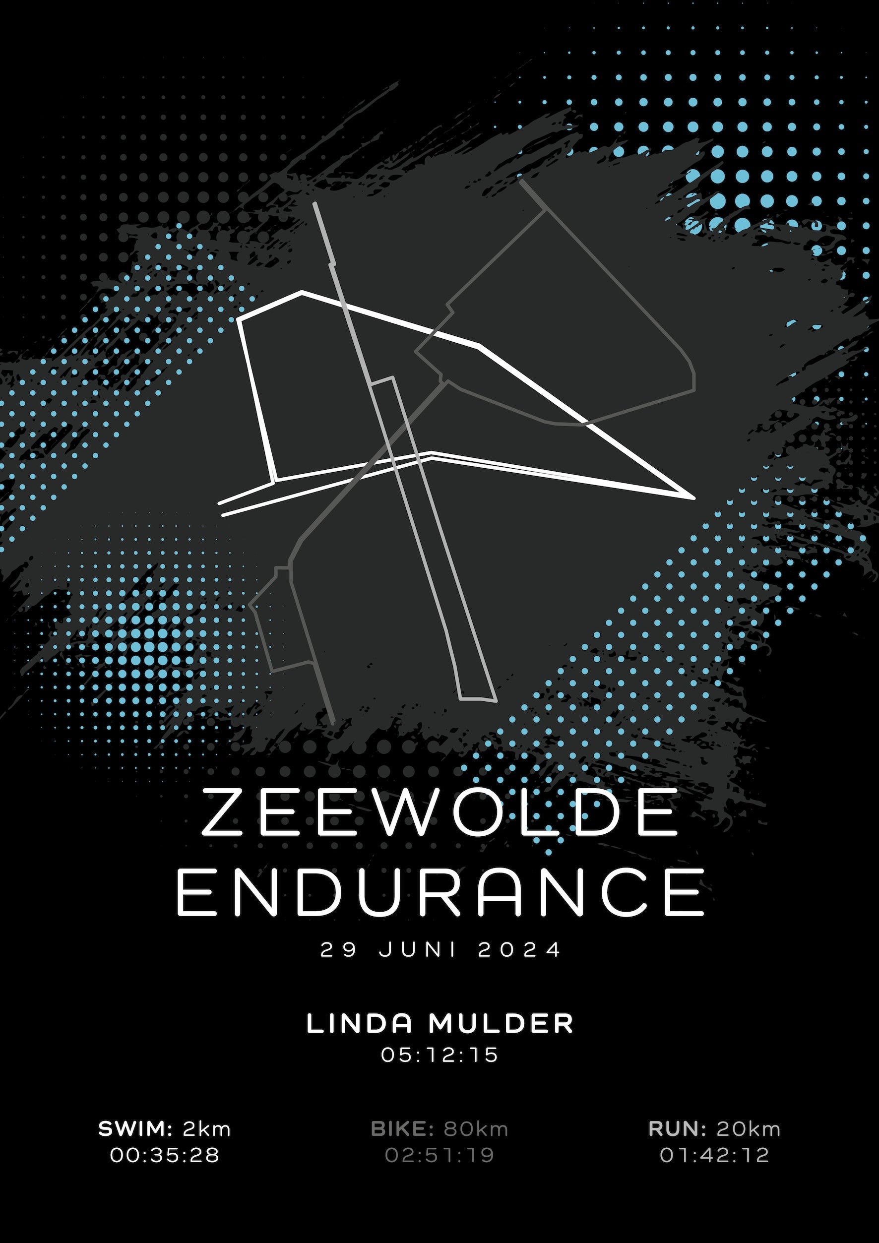 Zeewolde Endurance 2024 - Modern Dark - Poster