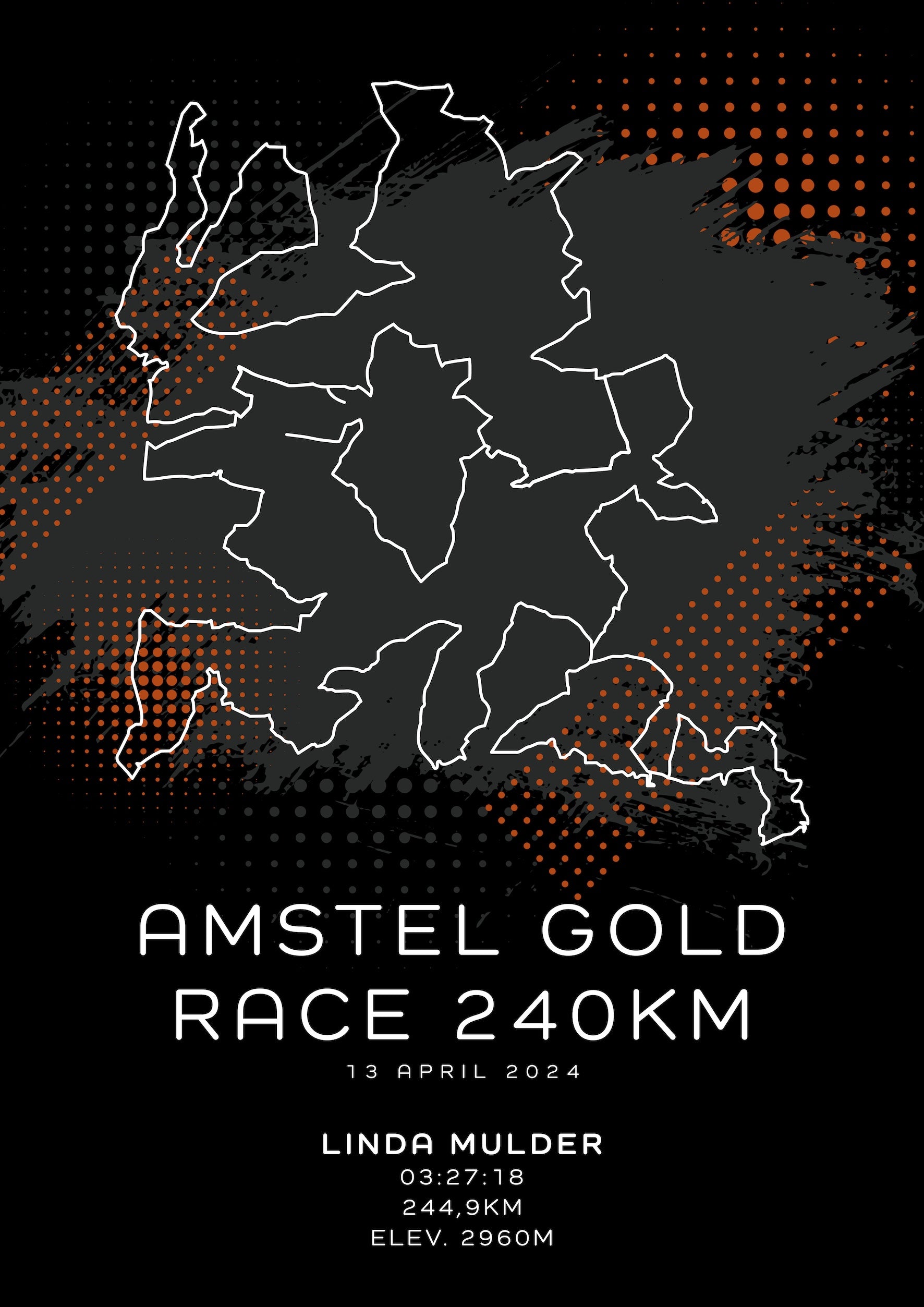 Amstel Gold Race 2024 - Modern Dark - Poster