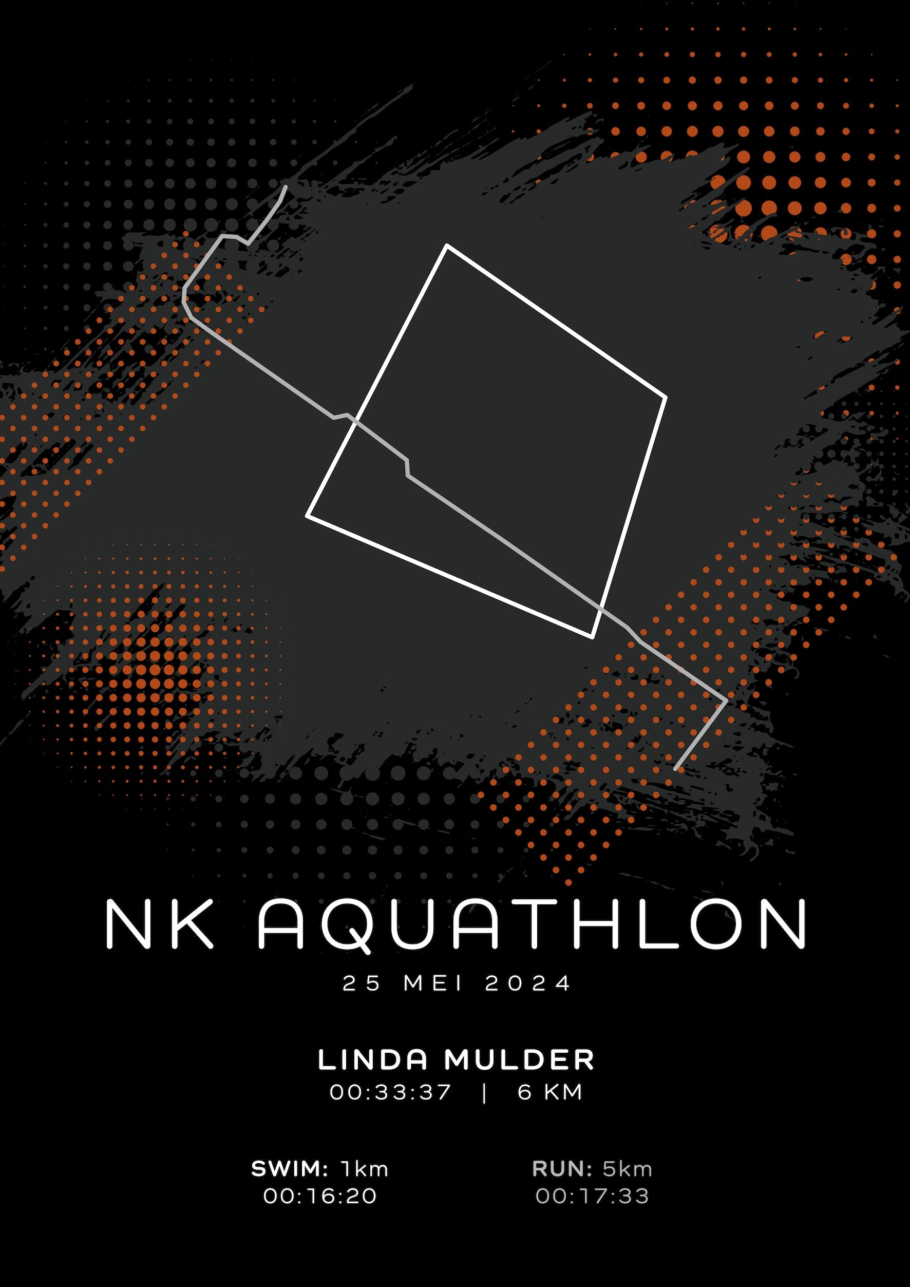 NK Aquathlon 2024 - Modern Dark - Poster