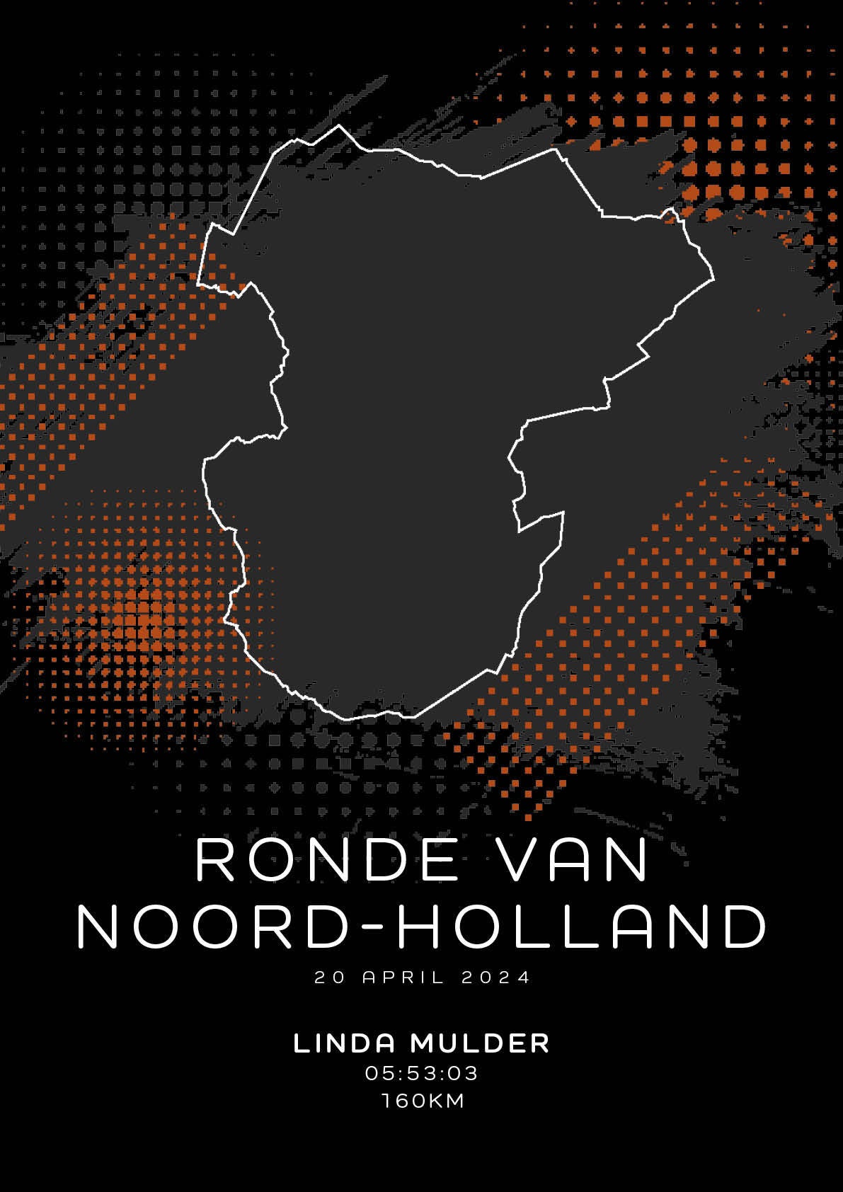 Ronde van Noord-Holland - Modern Dark - Poster