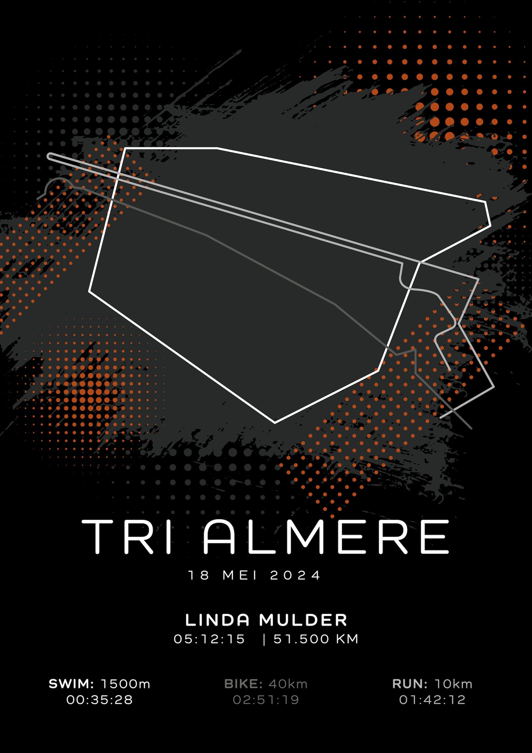 Tri Almere - Modern Dark - Poster