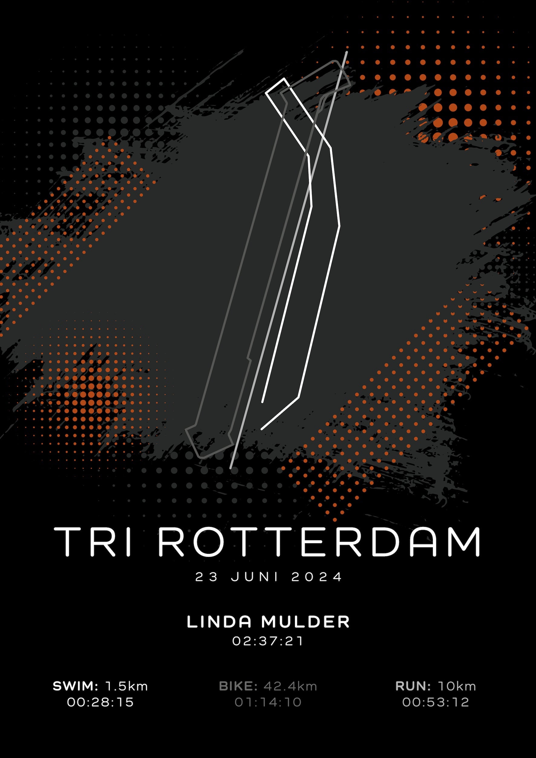 Tri Rotterdam 2025 I Modern Dark I Poster
