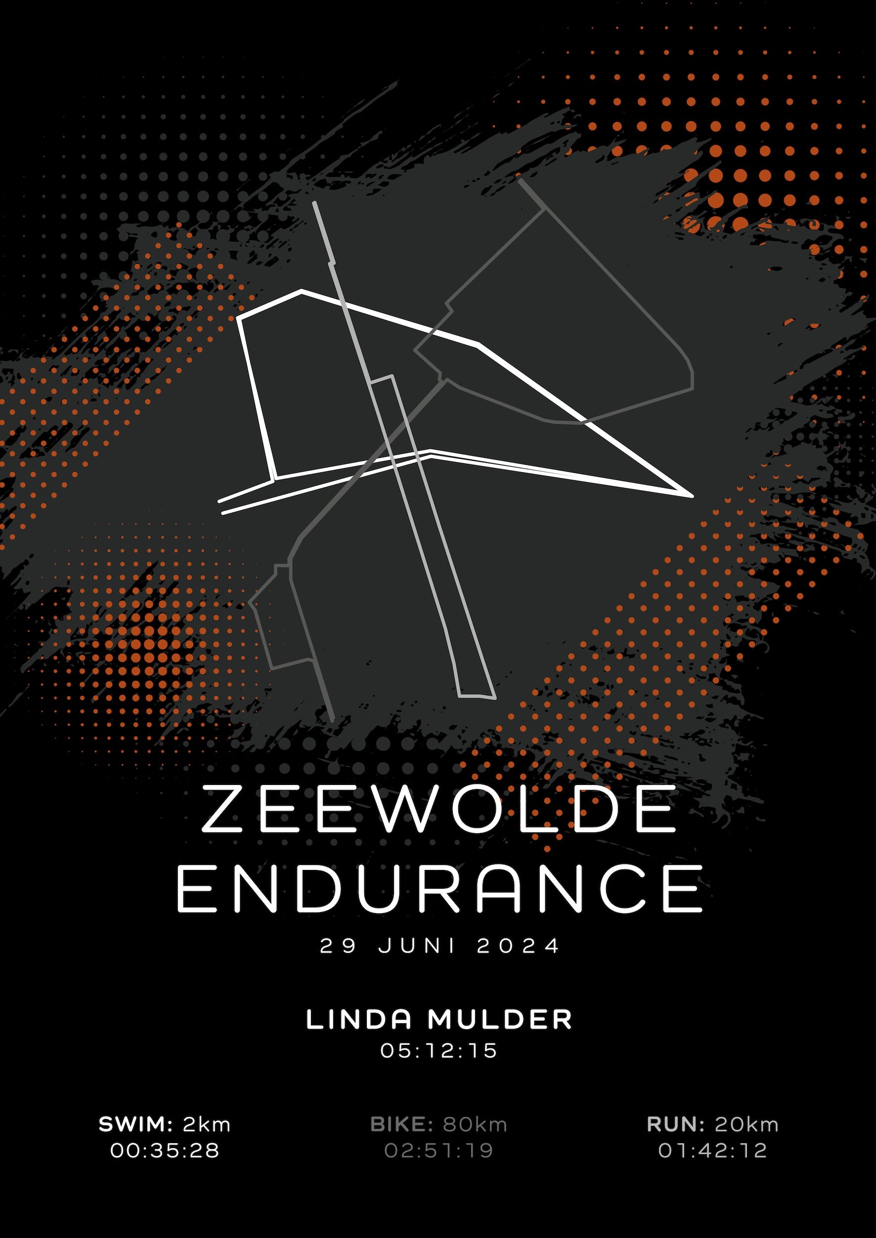 Zeewolde Endurance 2024 - Modern Dark - Poster