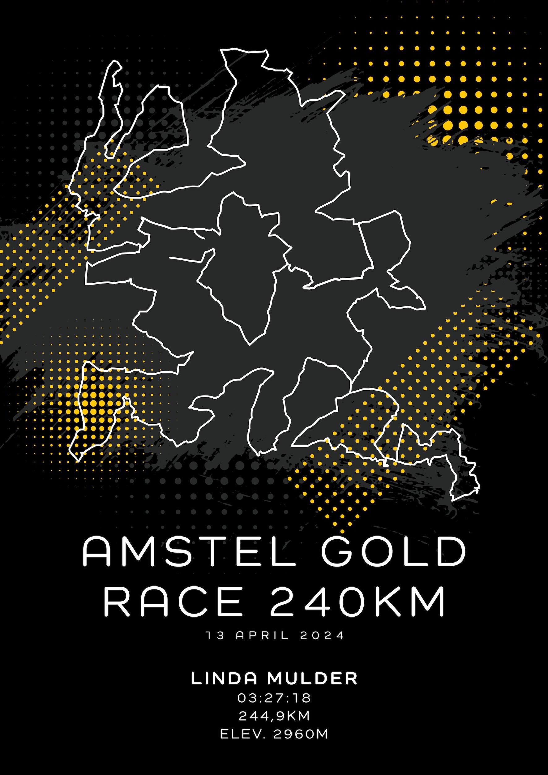 Amstel Gold Race 2024 - Modern Dark - Poster