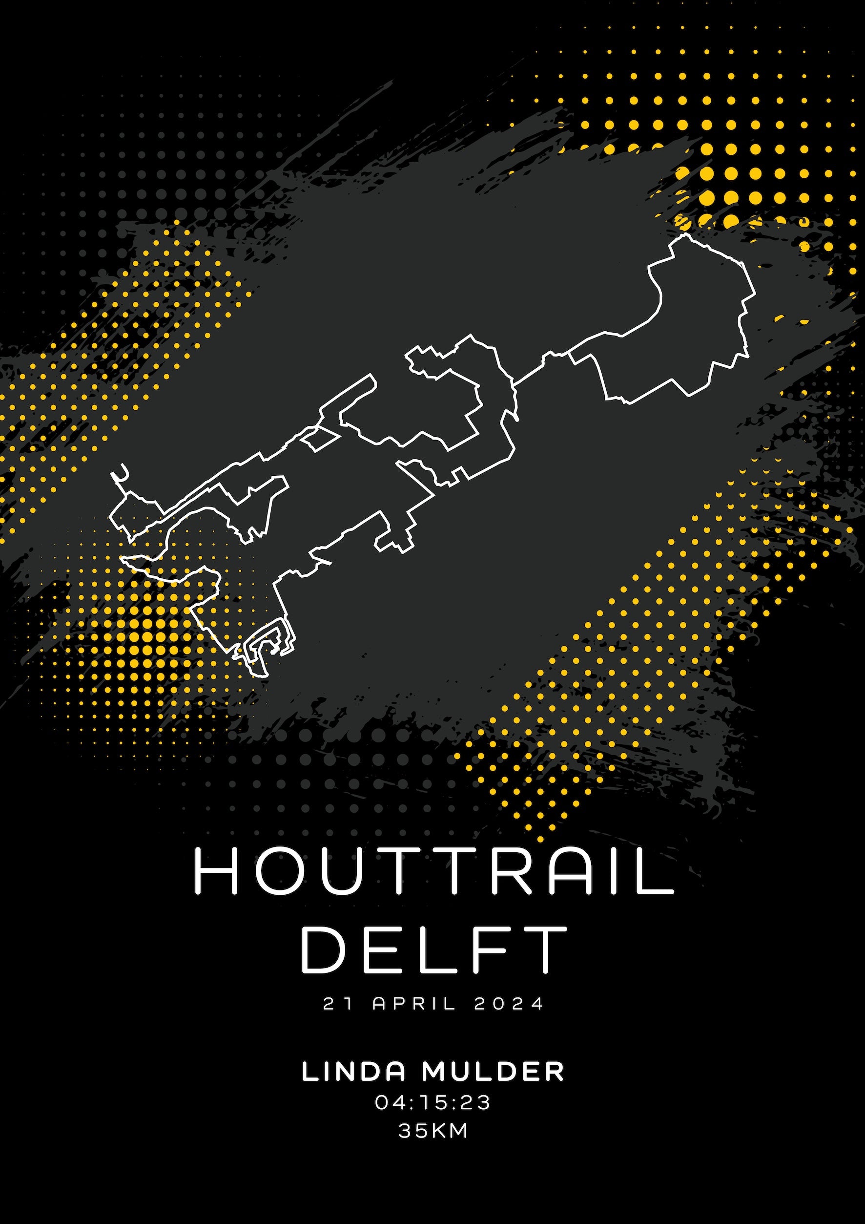 Houttrail Delft - Modern Dark - Poster