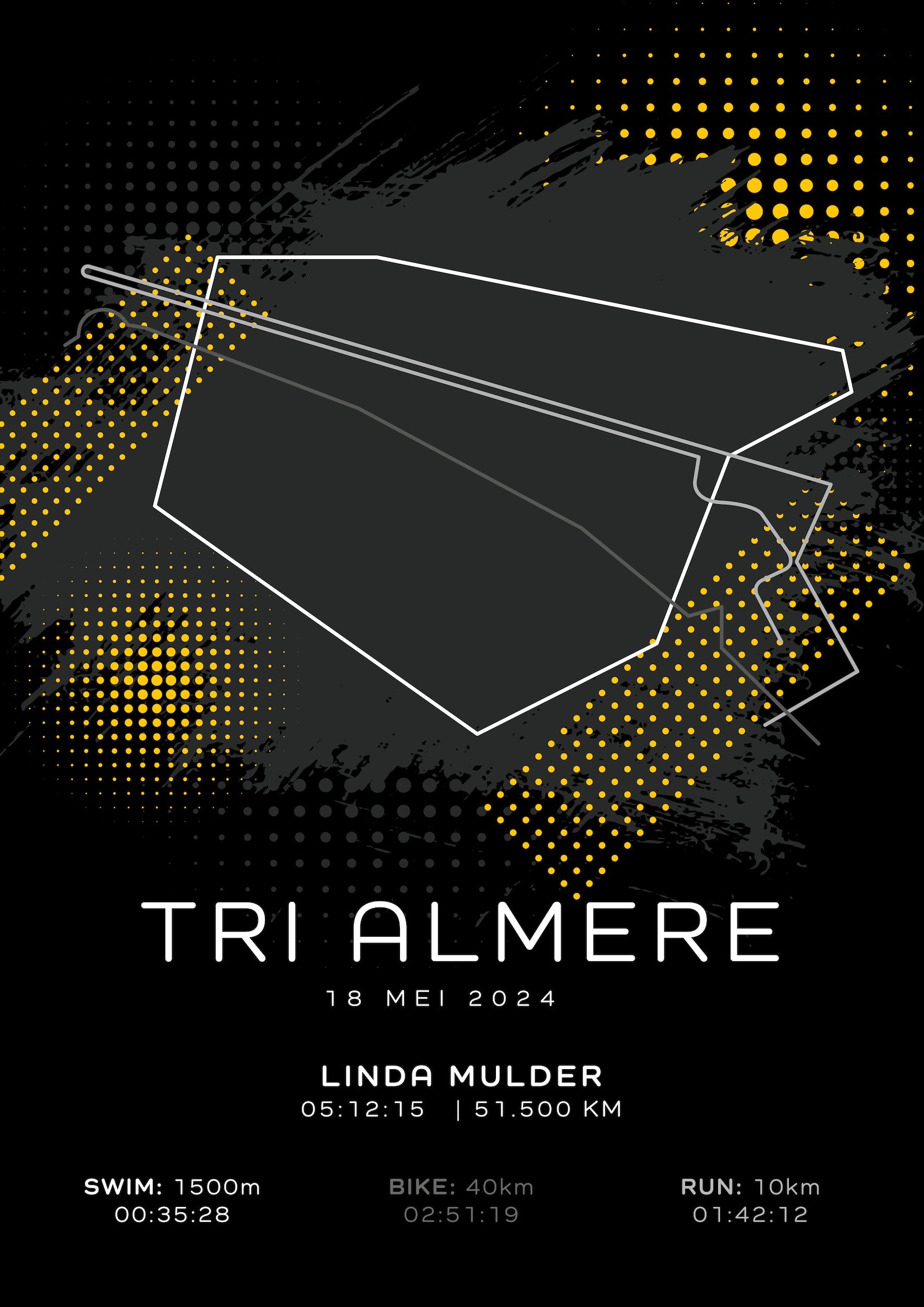 Tri Almere - Modern Dark - Poster