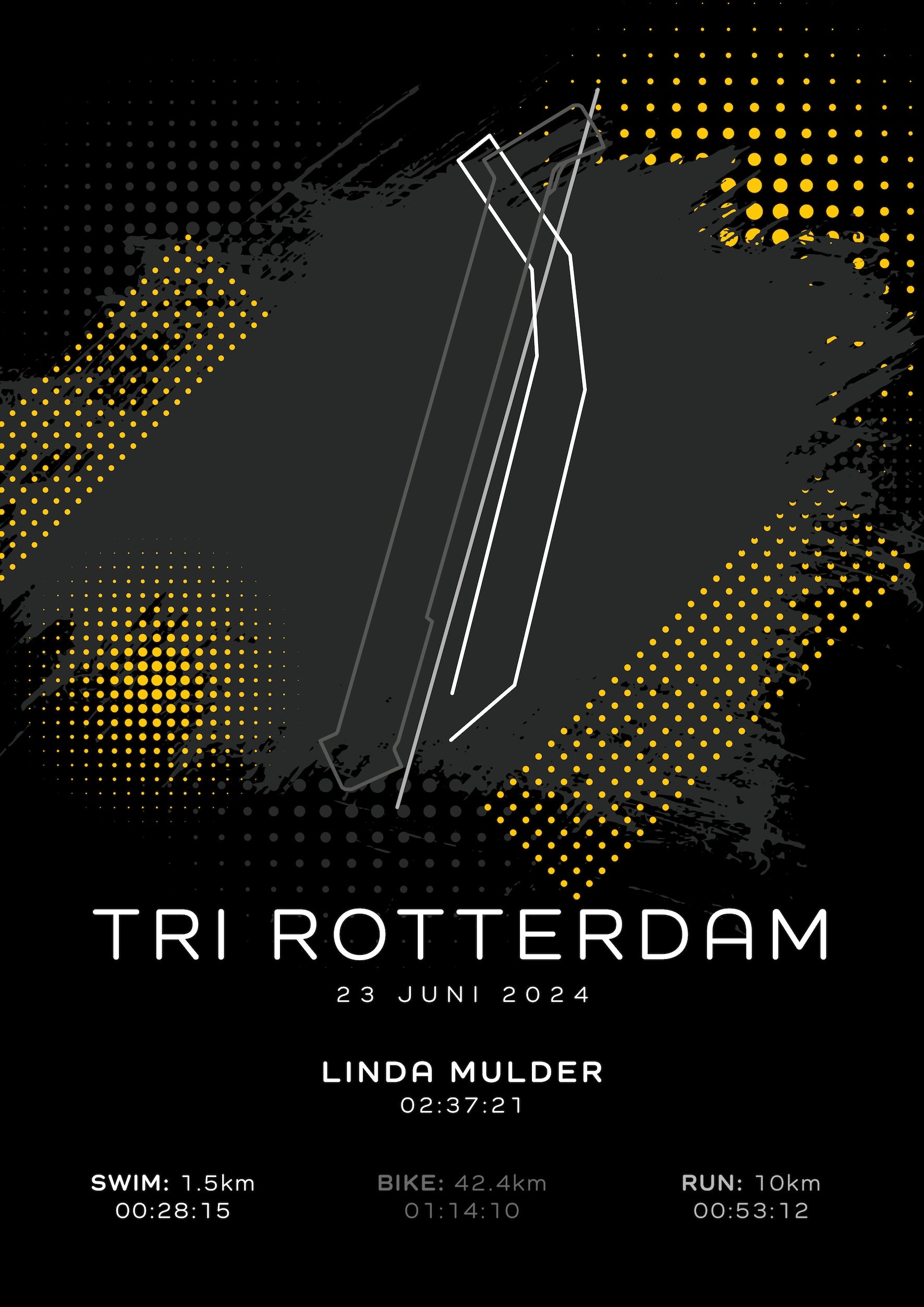 Tri Rotterdam 2025 I Modern Dark I Poster