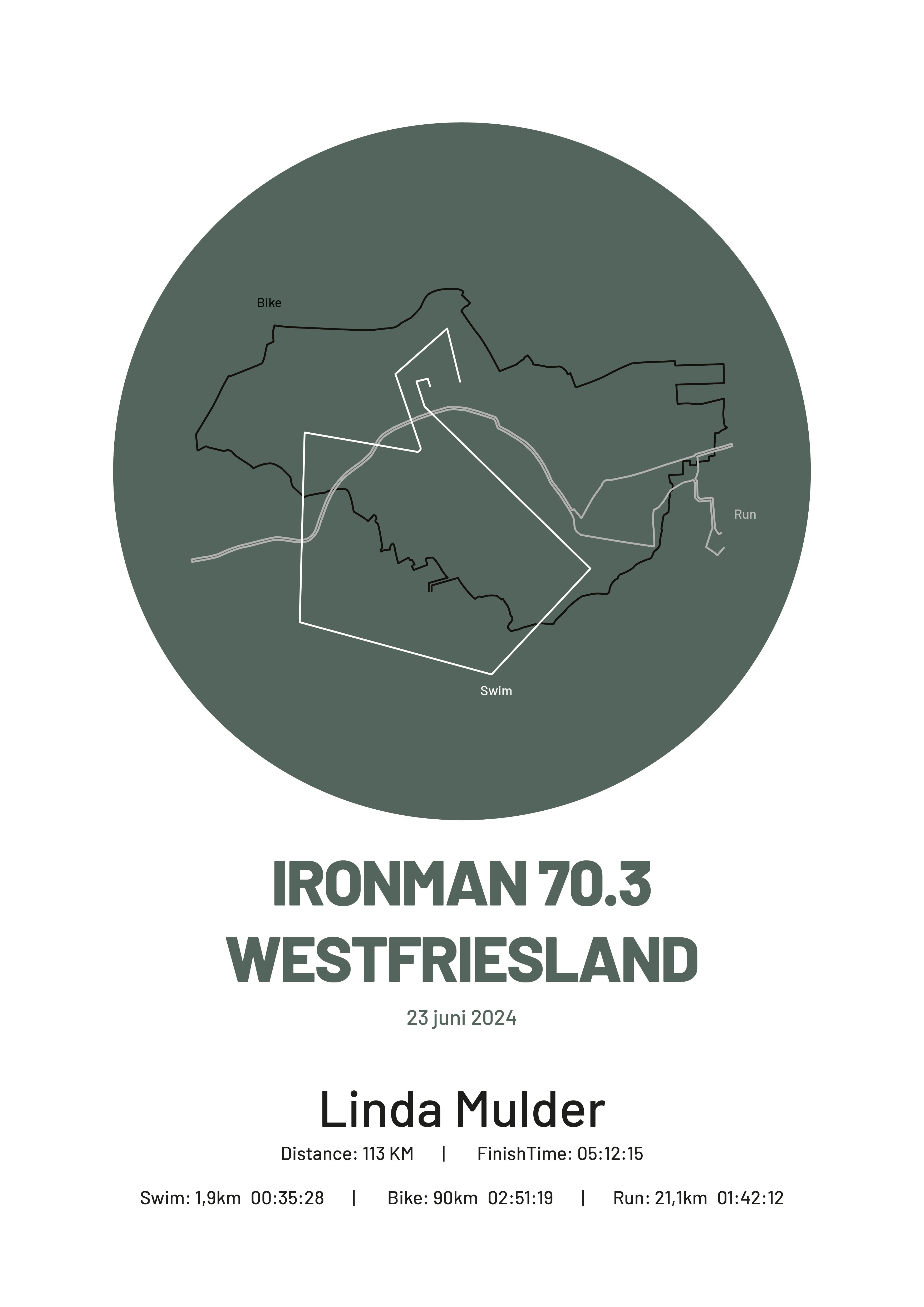 Ironman 70.3 Westfriesland 2024 - Simply Stylish - Poster