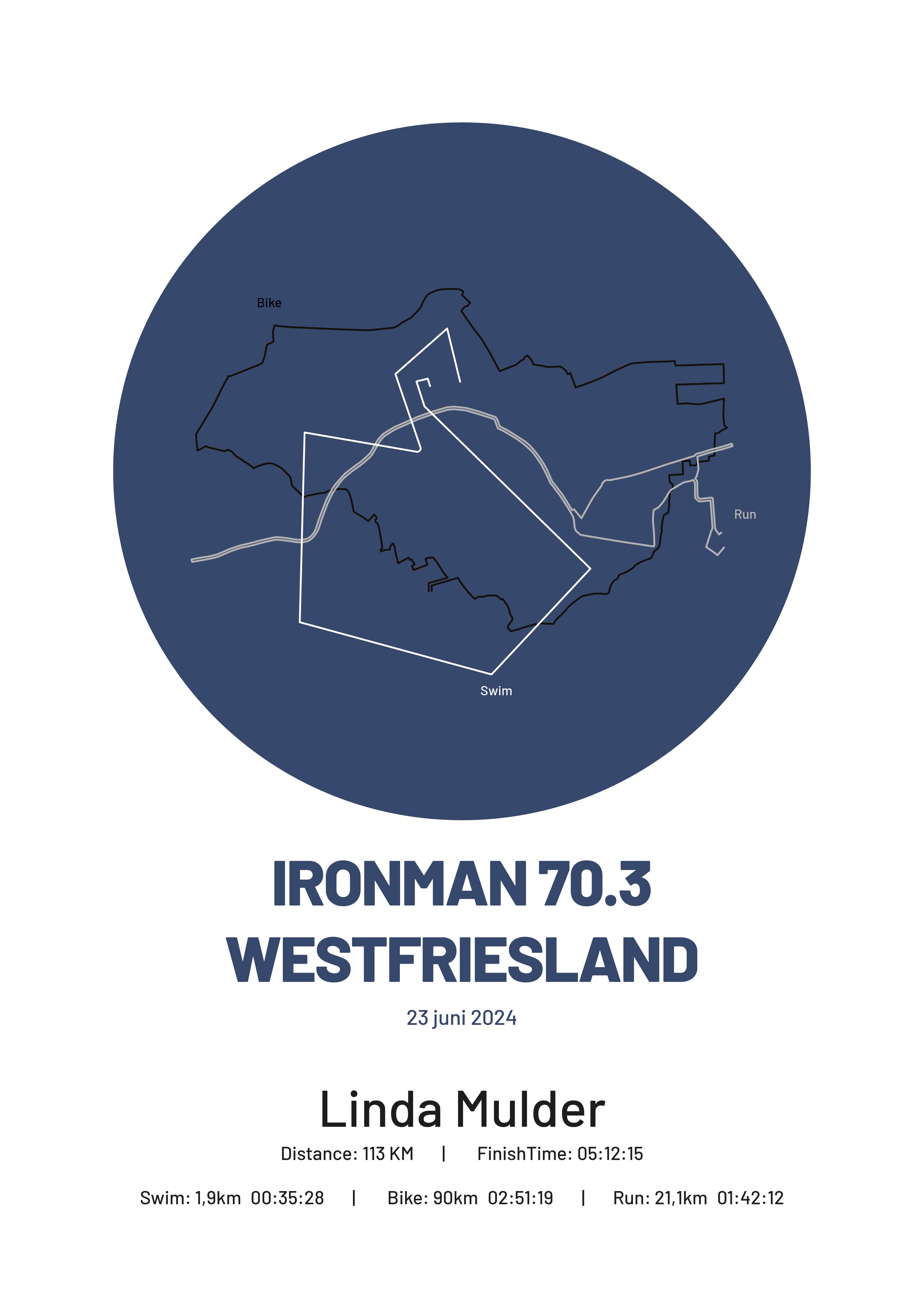 Ironman 70.3 Westfriesland 2024 - Simply Stylish - Poster
